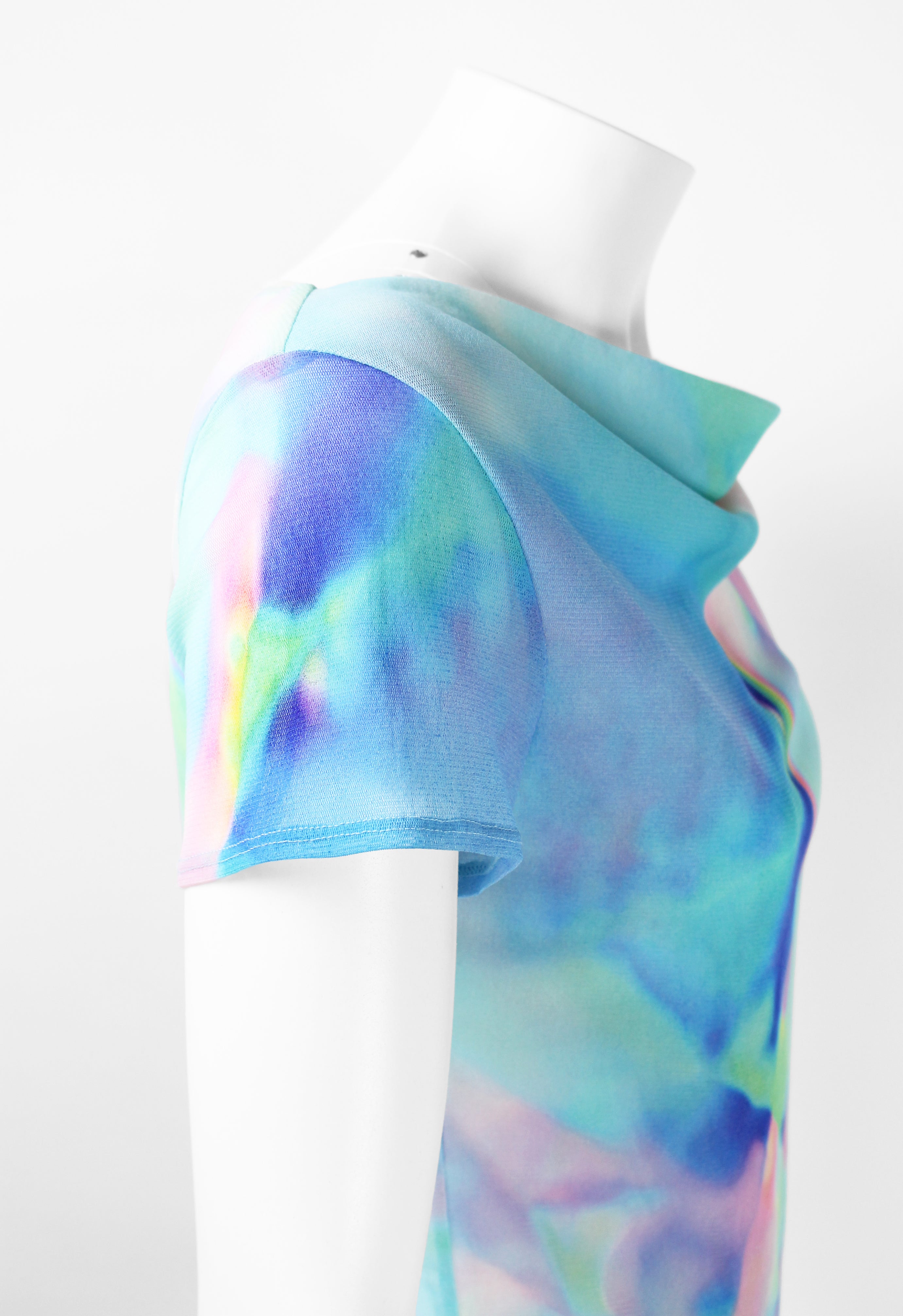 ISSEY MIYAKE SS 2002 MULTICOLOURED DOUBLE LAYERED MESH TOP