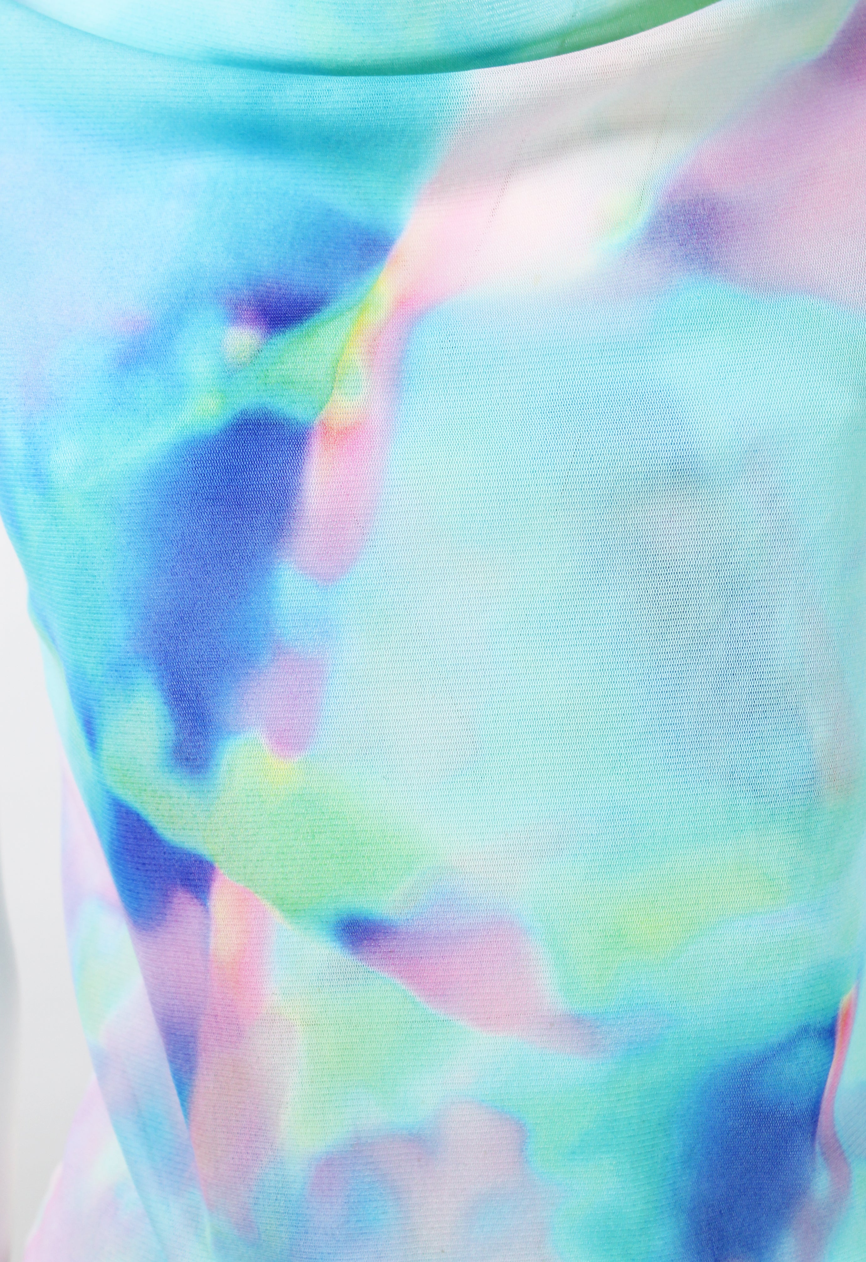 ISSEY MIYAKE SS 2002 MULTICOLOURED DOUBLE LAYERED MESH TOP