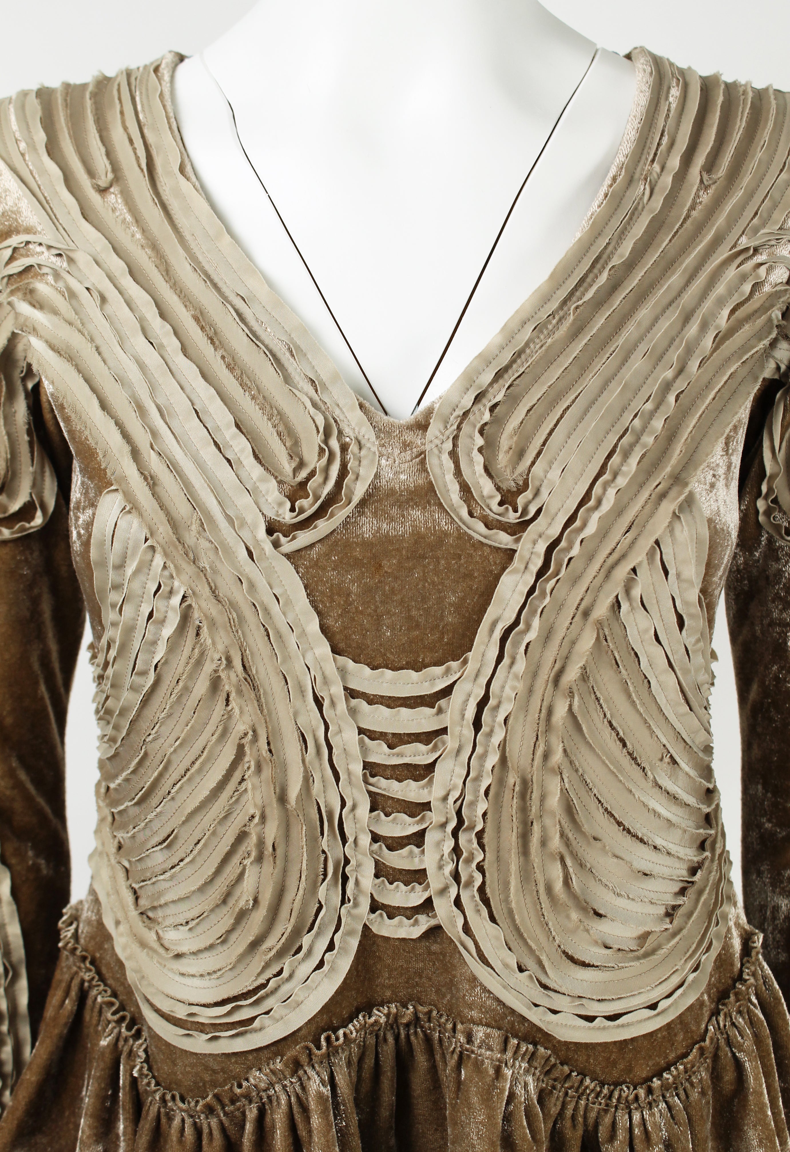 ISSEY MIYAKE SS 2006 FRILLED VELOUR TOP