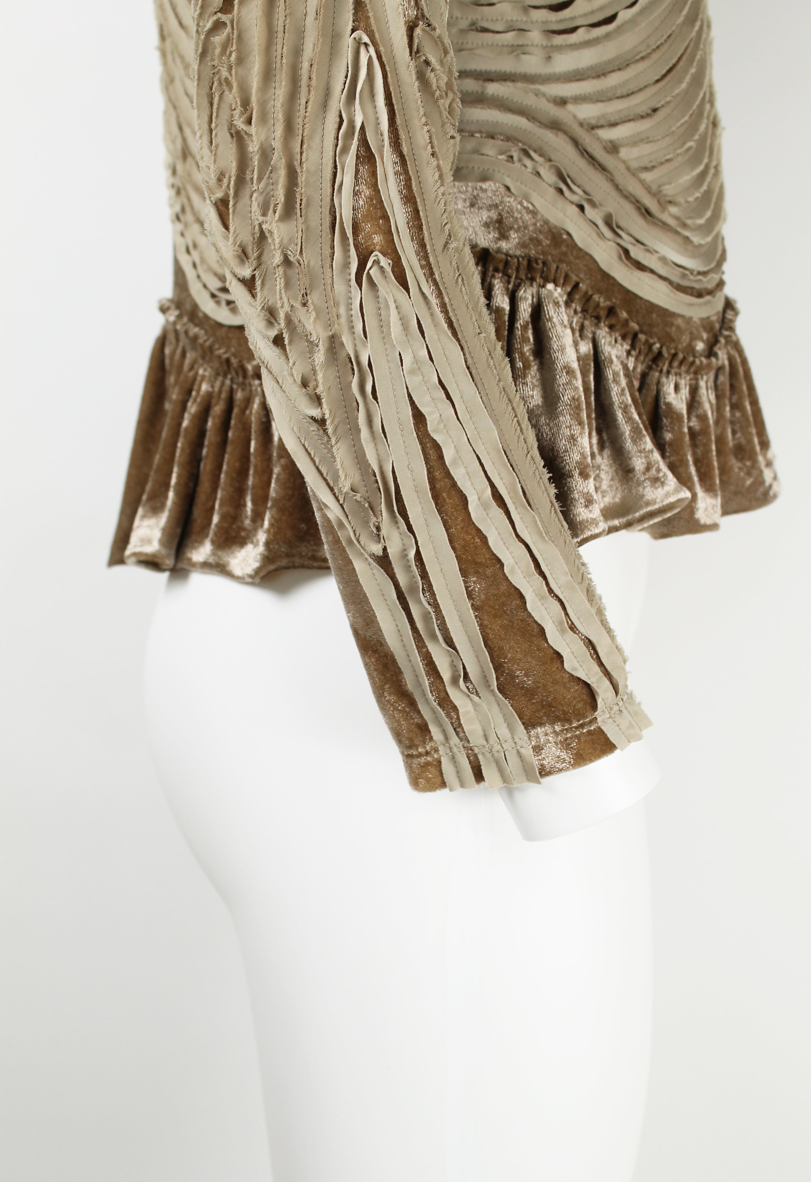 ISSEY MIYAKE SS 2006 FRILLED VELOUR TOP