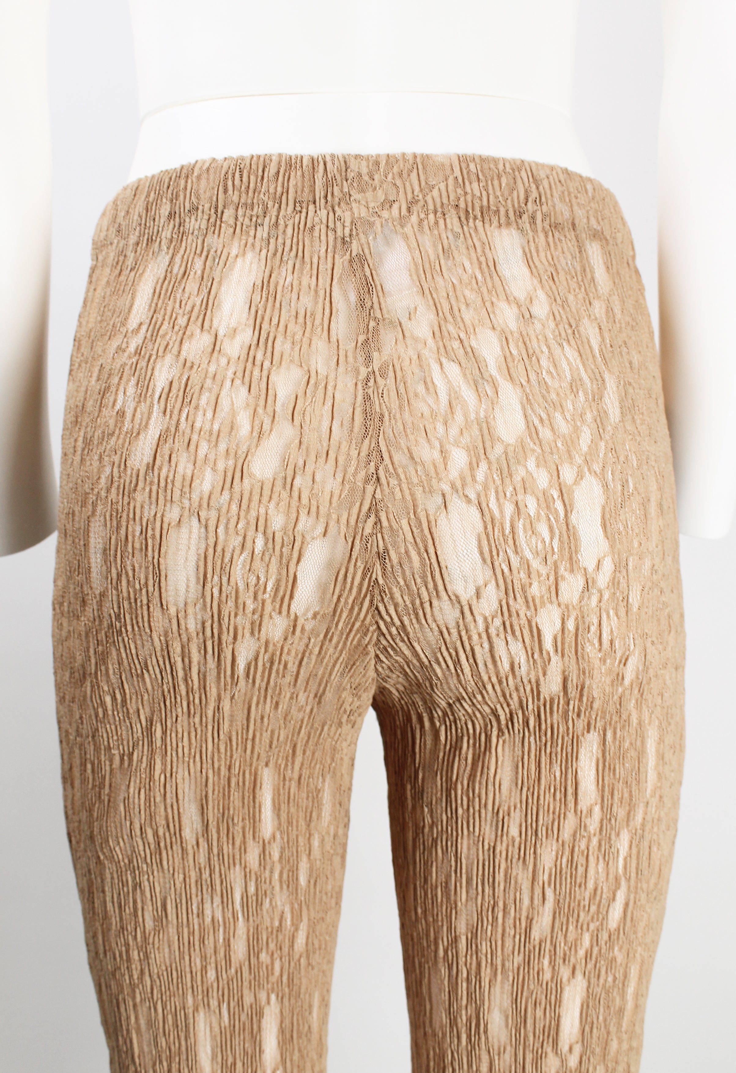 ISSEY MIYAKE 1990'S LACE PLEATED PANTS