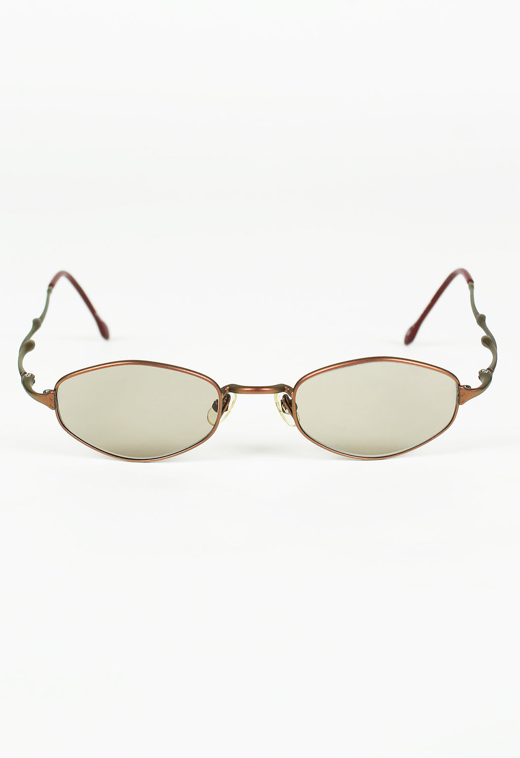 JEAN PAUL GAULTIER 1990'S TITANIUM IRIDESCENT DRIP SUNGLASSES