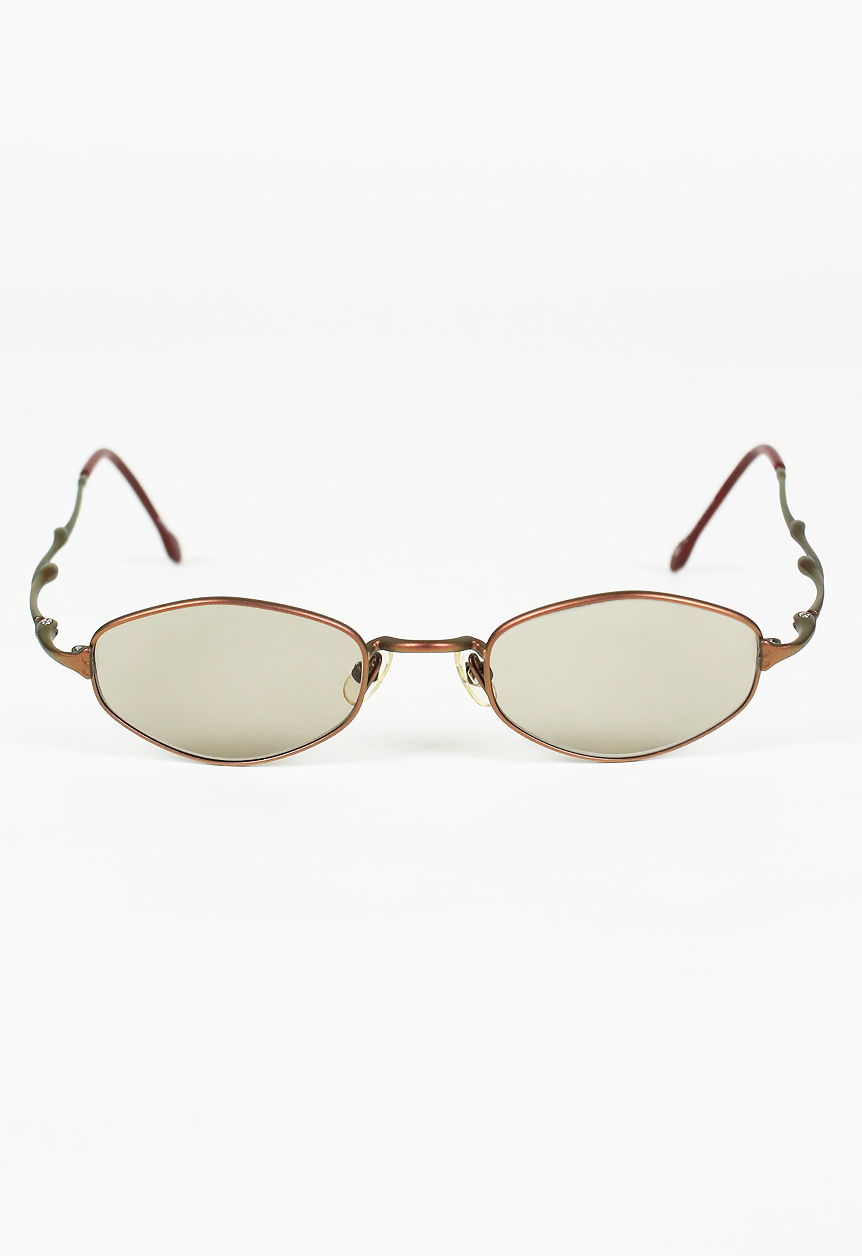 JEAN PAUL GAULTIER 1990'S TITANIUM IRIDESCENT DRIP SUNGLASSES