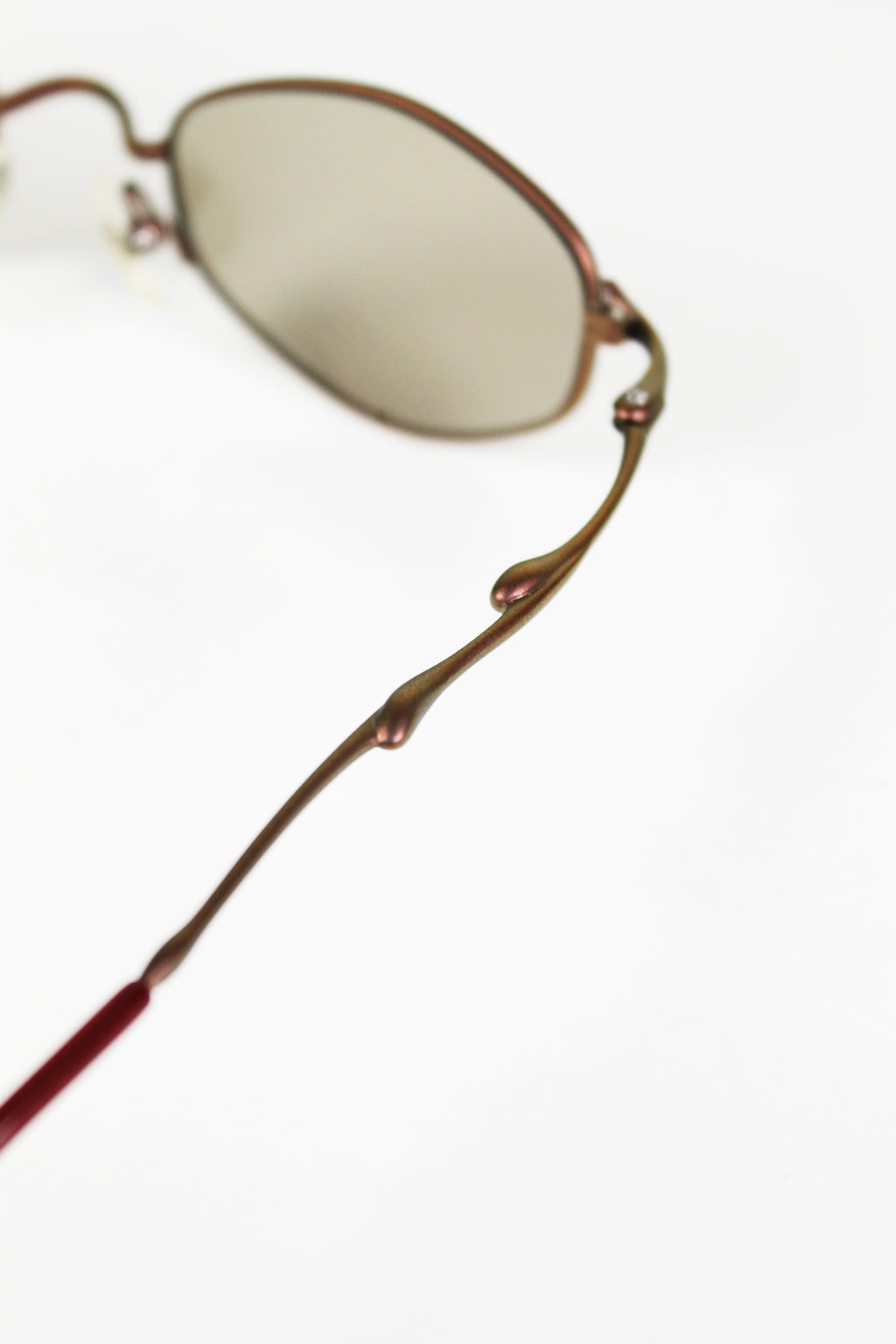 JEAN PAUL GAULTIER 1990'S TITANIUM IRIDESCENT DRIP SUNGLASSES