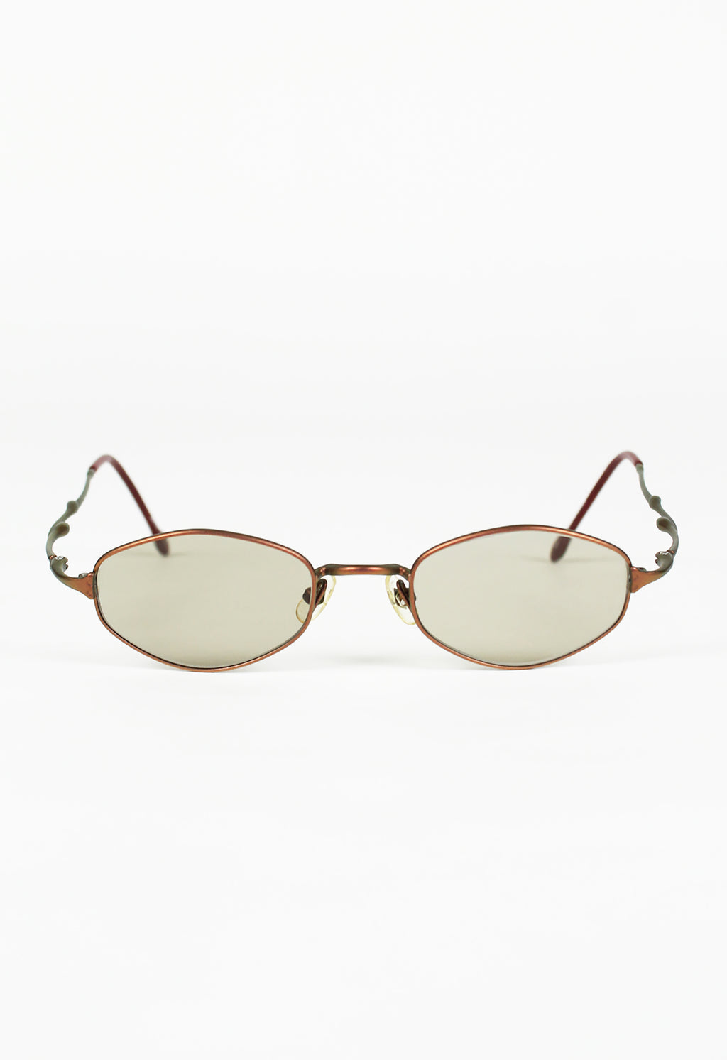 JEAN PAUL GAULTIER 1990'S TITANIUM IRIDESCENT DRIP SUNGLASSES