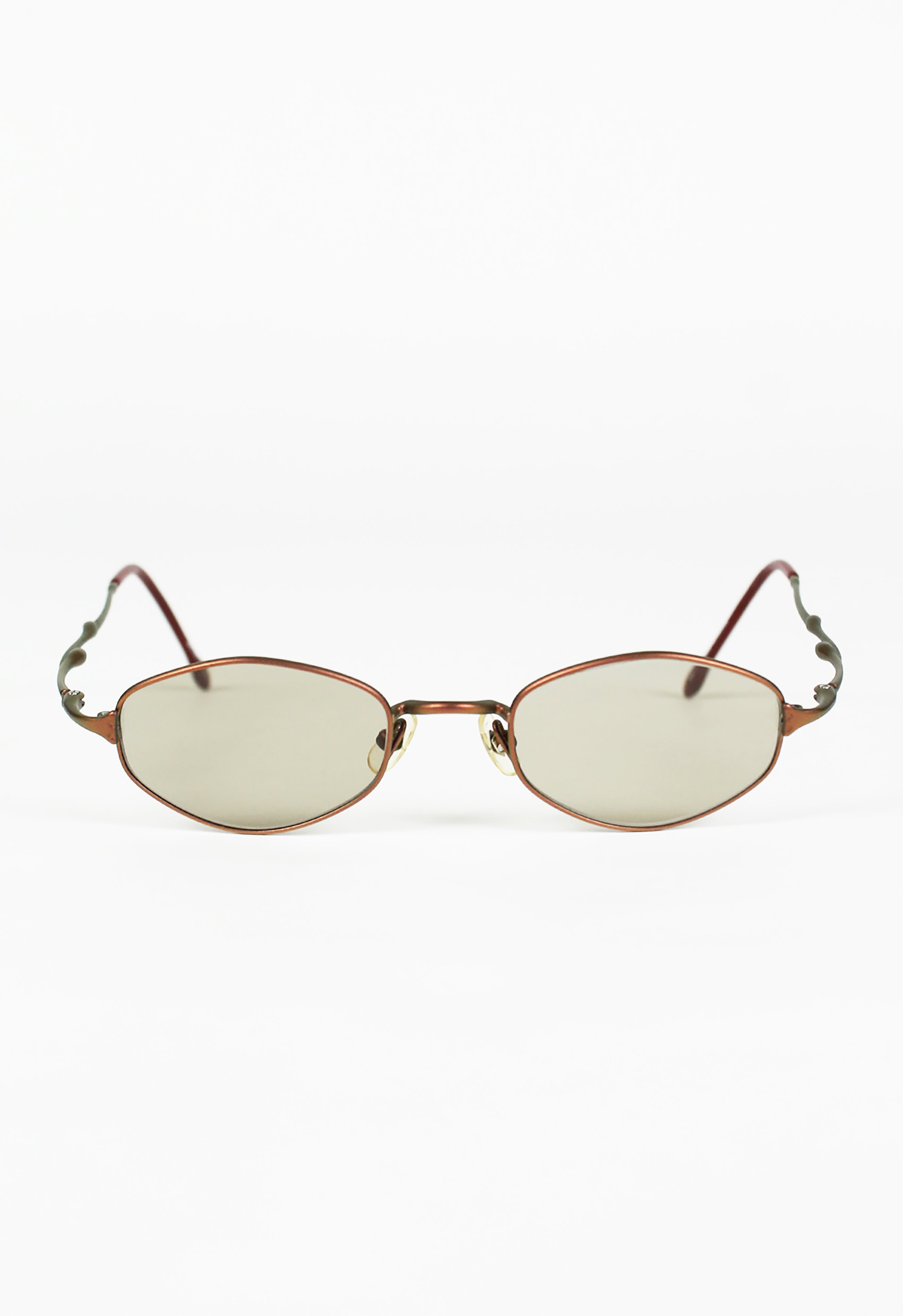 JEAN PAUL GAULTIER 1990'S TITANIUM IRIDESCENT DRIP SUNGLASSES