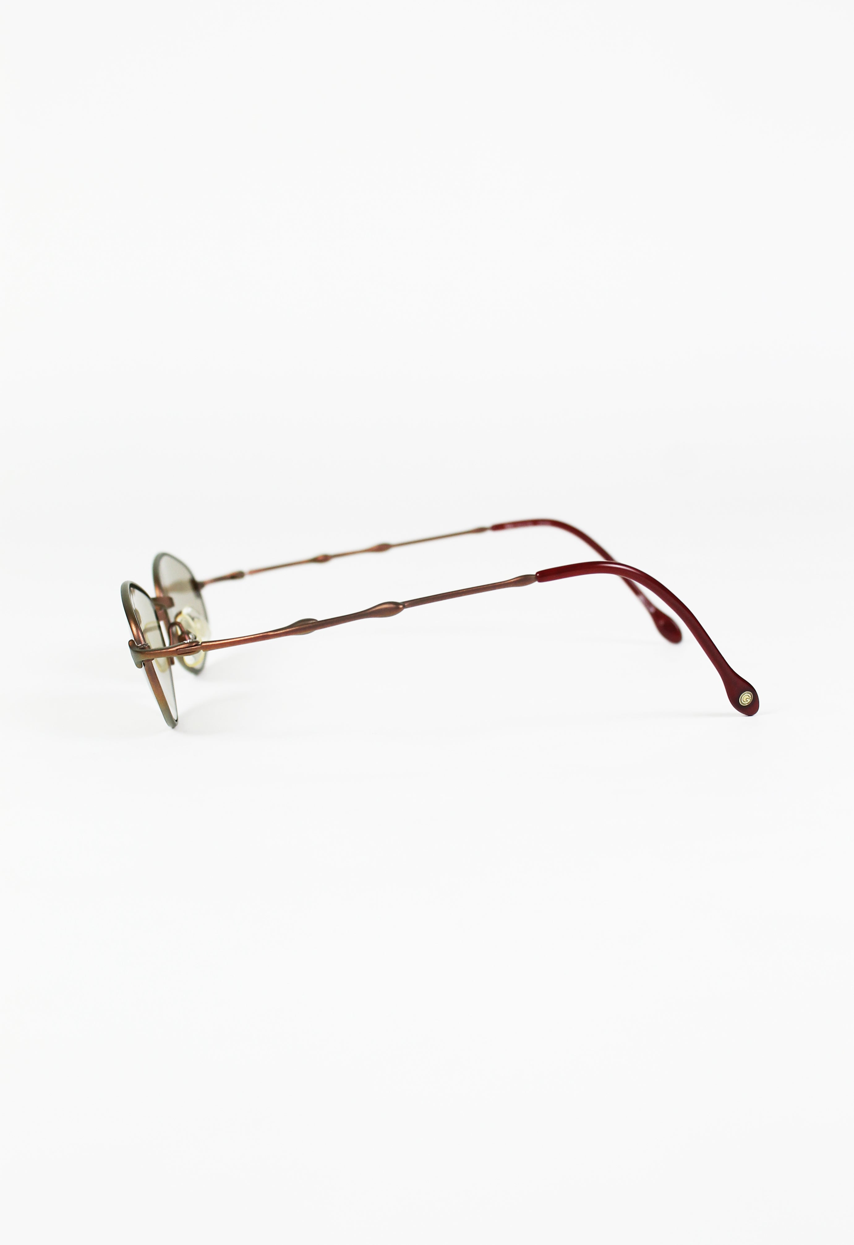 JEAN PAUL GAULTIER 1990'S TITANIUM IRIDESCENT DRIP SUNGLASSES