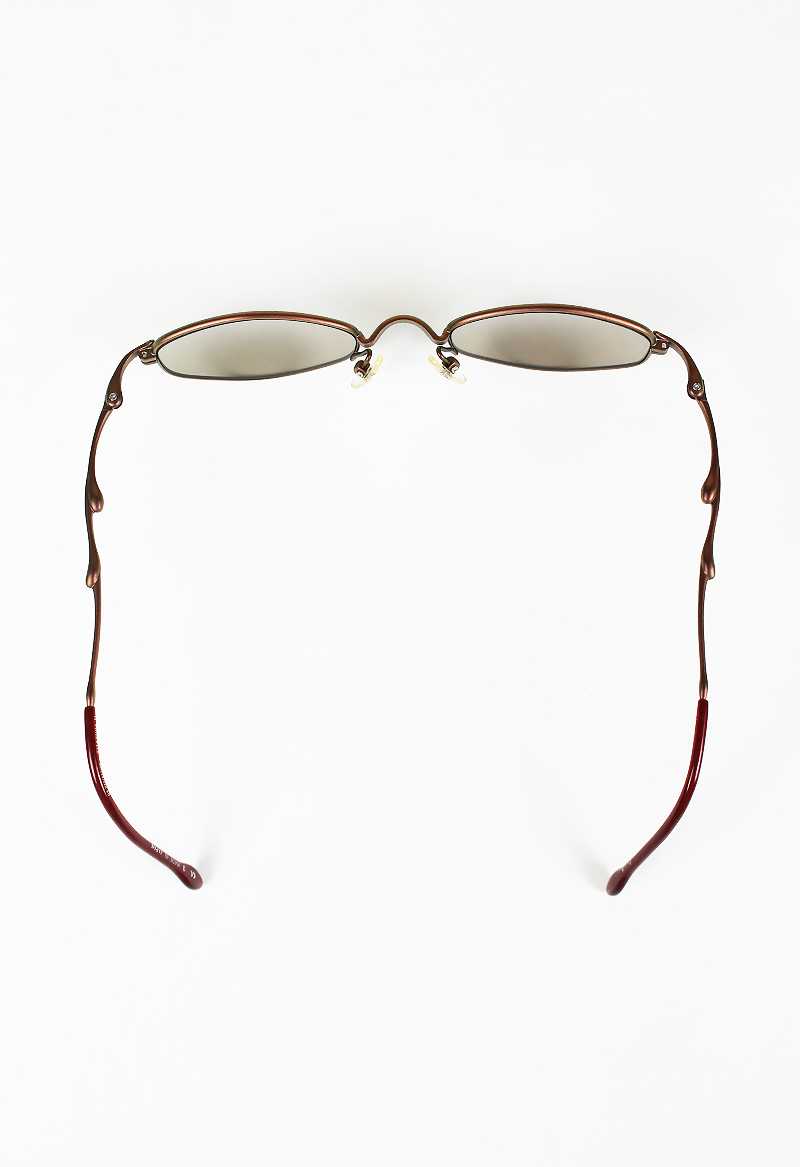 JEAN PAUL GAULTIER 1990'S TITANIUM IRIDESCENT DRIP SUNGLASSES