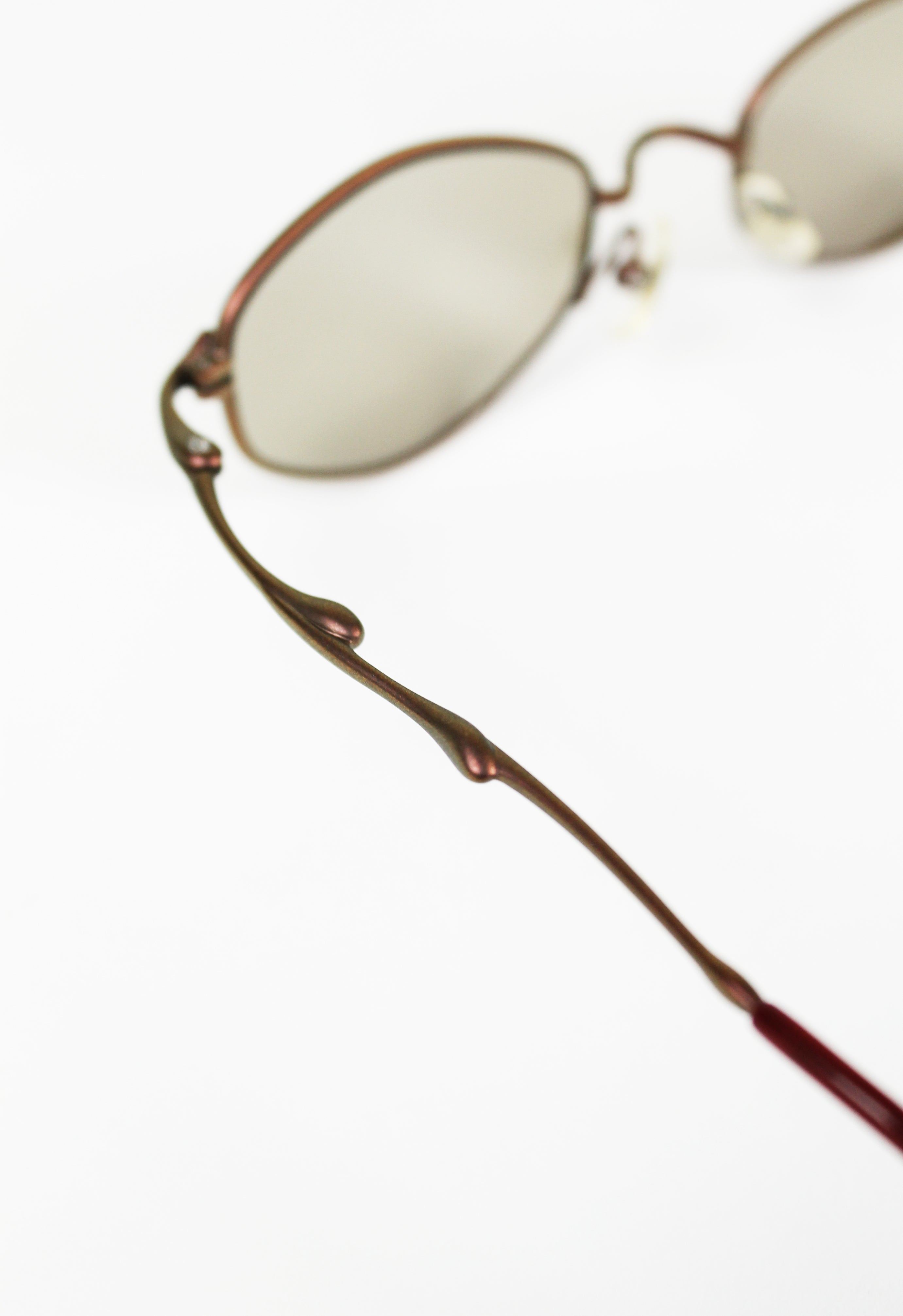 JEAN PAUL GAULTIER 1990'S TITANIUM IRIDESCENT DRIP SUNGLASSES