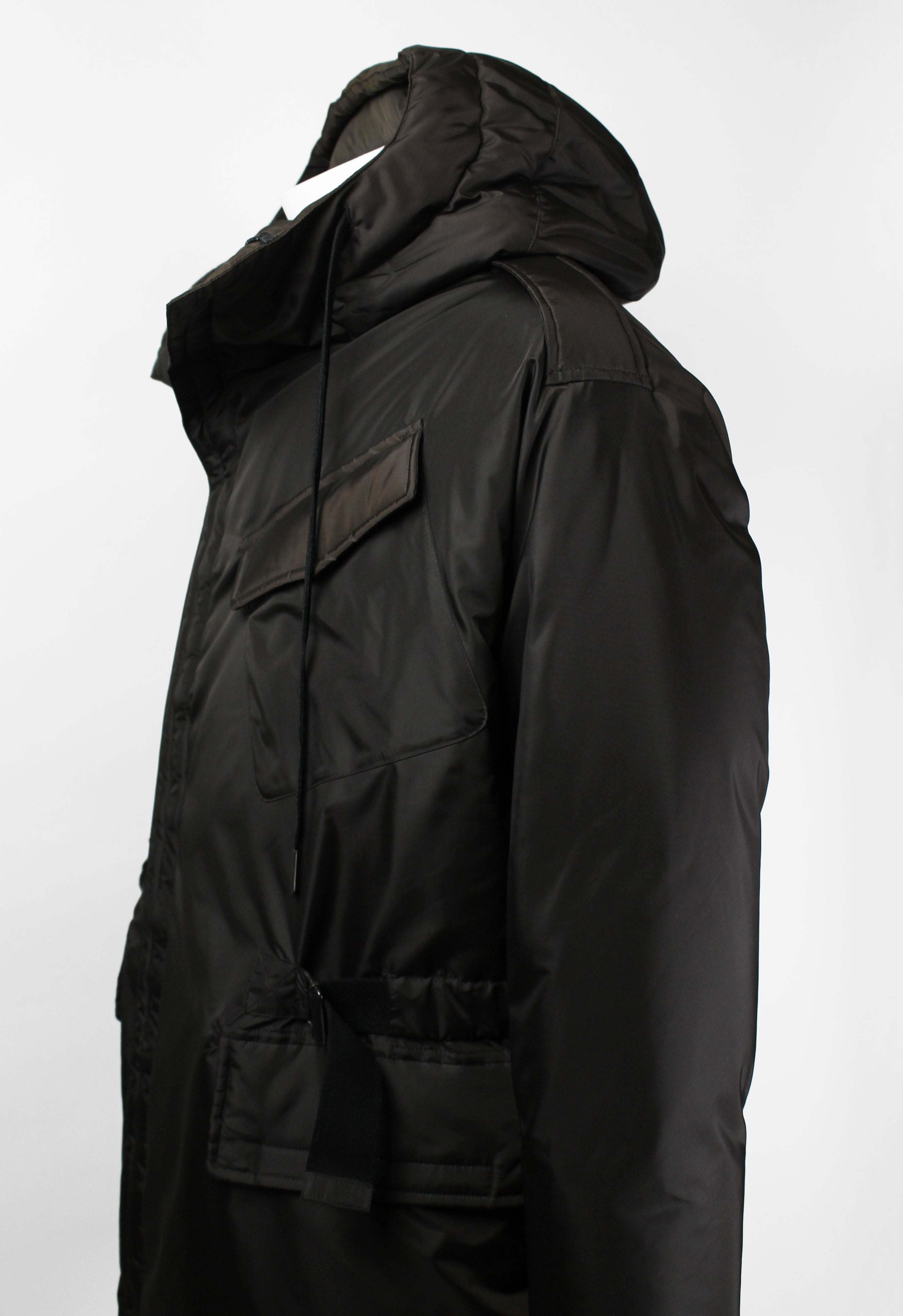 JEAN PAUL GAULTIER HOMME FW 2002 NYLON HOODED DOWN COAT
