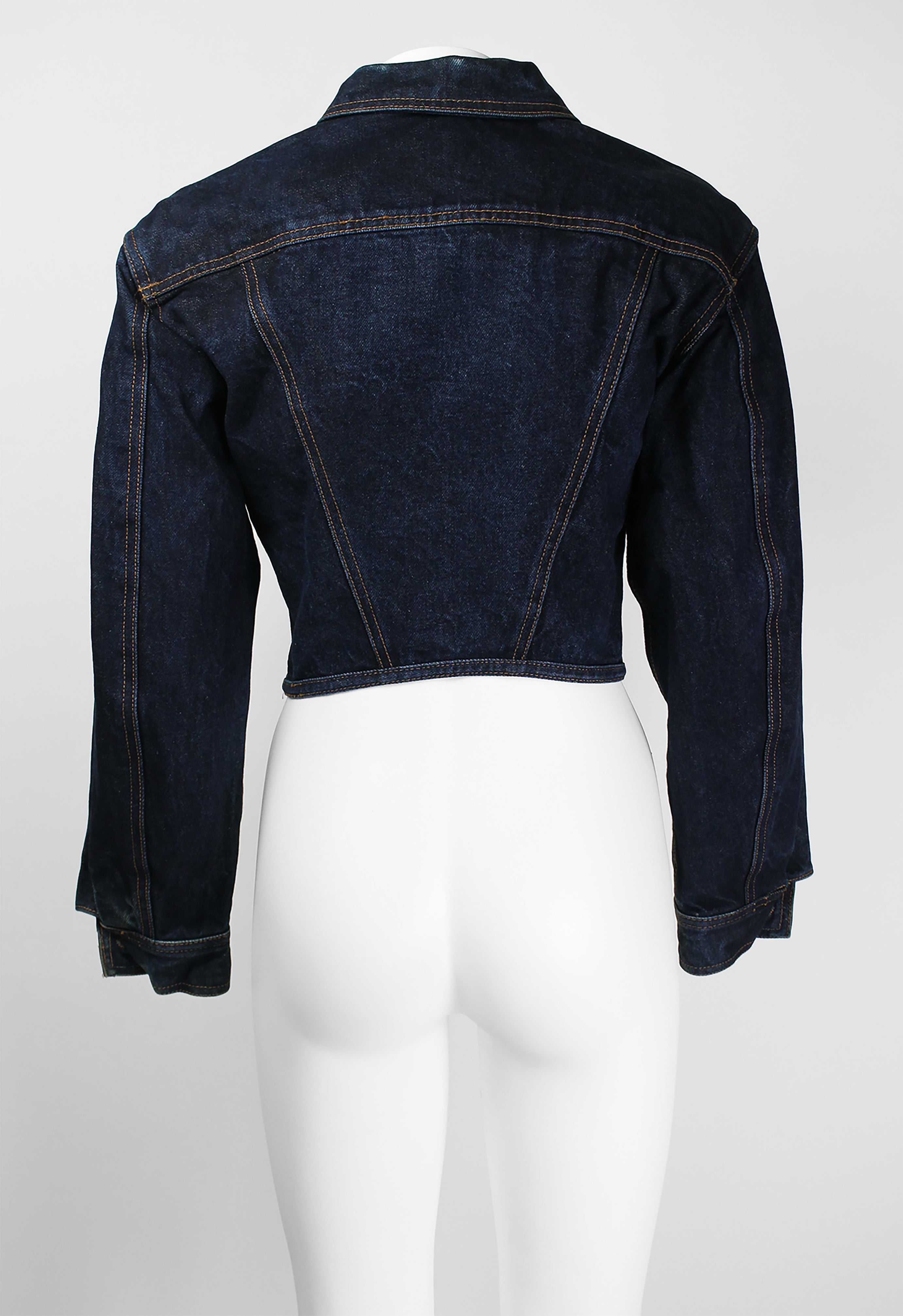 JEAN PAUL GAULTIER SS 1989 LACE UP CORSET DENIM JACKET – THE 543
