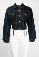 JEAN PAUL GAULTIER SS 1989 LACE CORSET DENIM JACKET