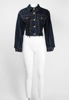 JEAN PAUL GAULTIER SS 1989 LACE CORSET DENIM JACKET