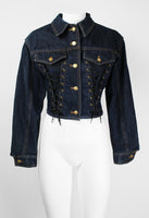 JEAN PAUL GAULTIER SS 1989 LACE CORSET DENIM JACKET