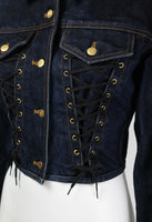 JEAN PAUL GAULTIER SS 1989 LACE CORSET DENIM JACKET