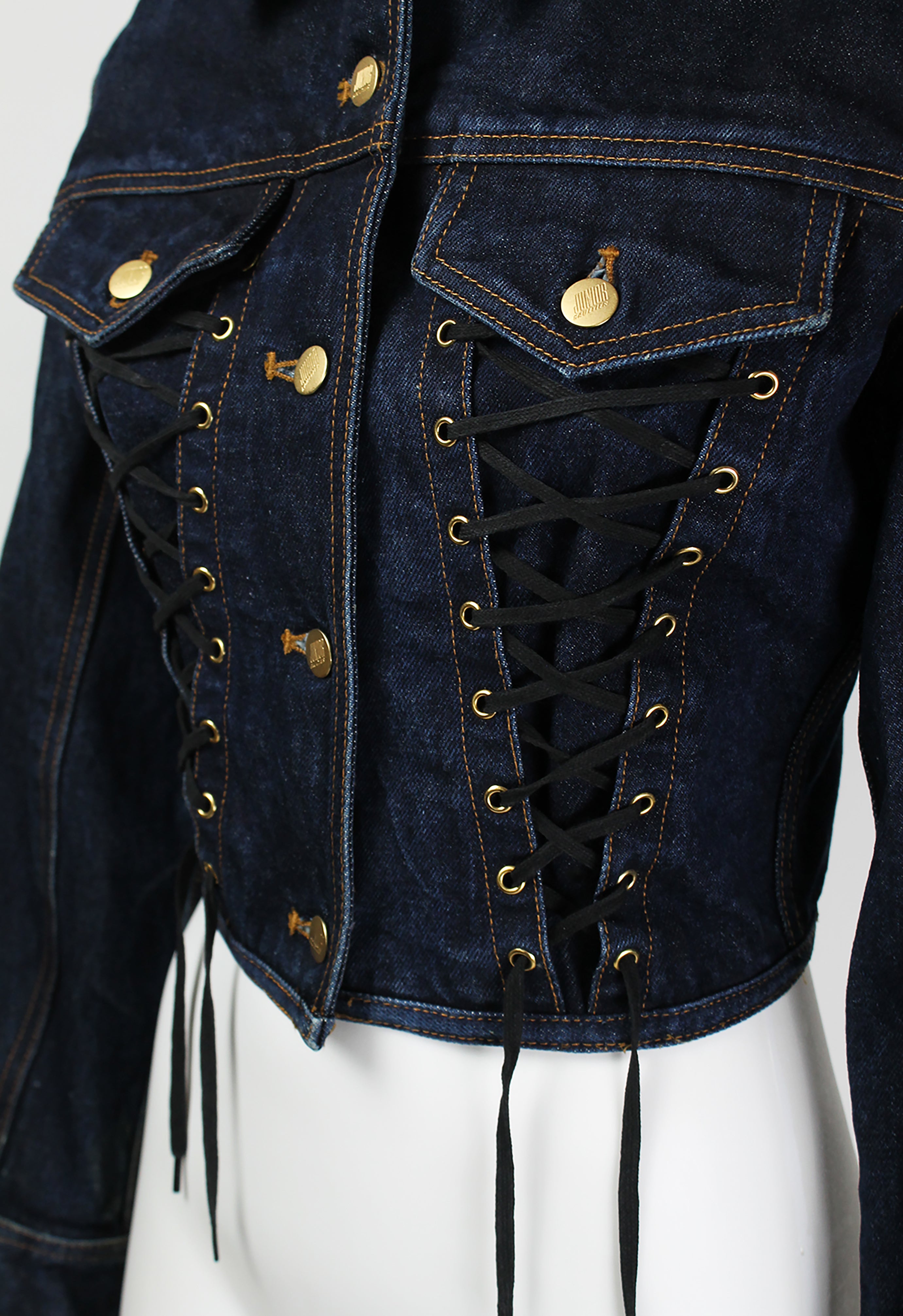 ジャケット JEAN PAUL GAULTIER CORSET DENIM JACKET Jean Paul Gaultier - JPG Jeans Denim Jacket - Corset + Bell