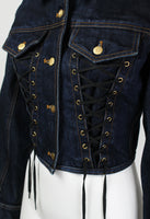 JEAN PAUL GAULTIER SS 1989 LACE CORSET DENIM JACKET