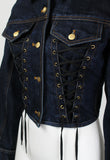 JEAN PAUL GAULTIER SS 1989 LACE CORSET DENIM JACKET