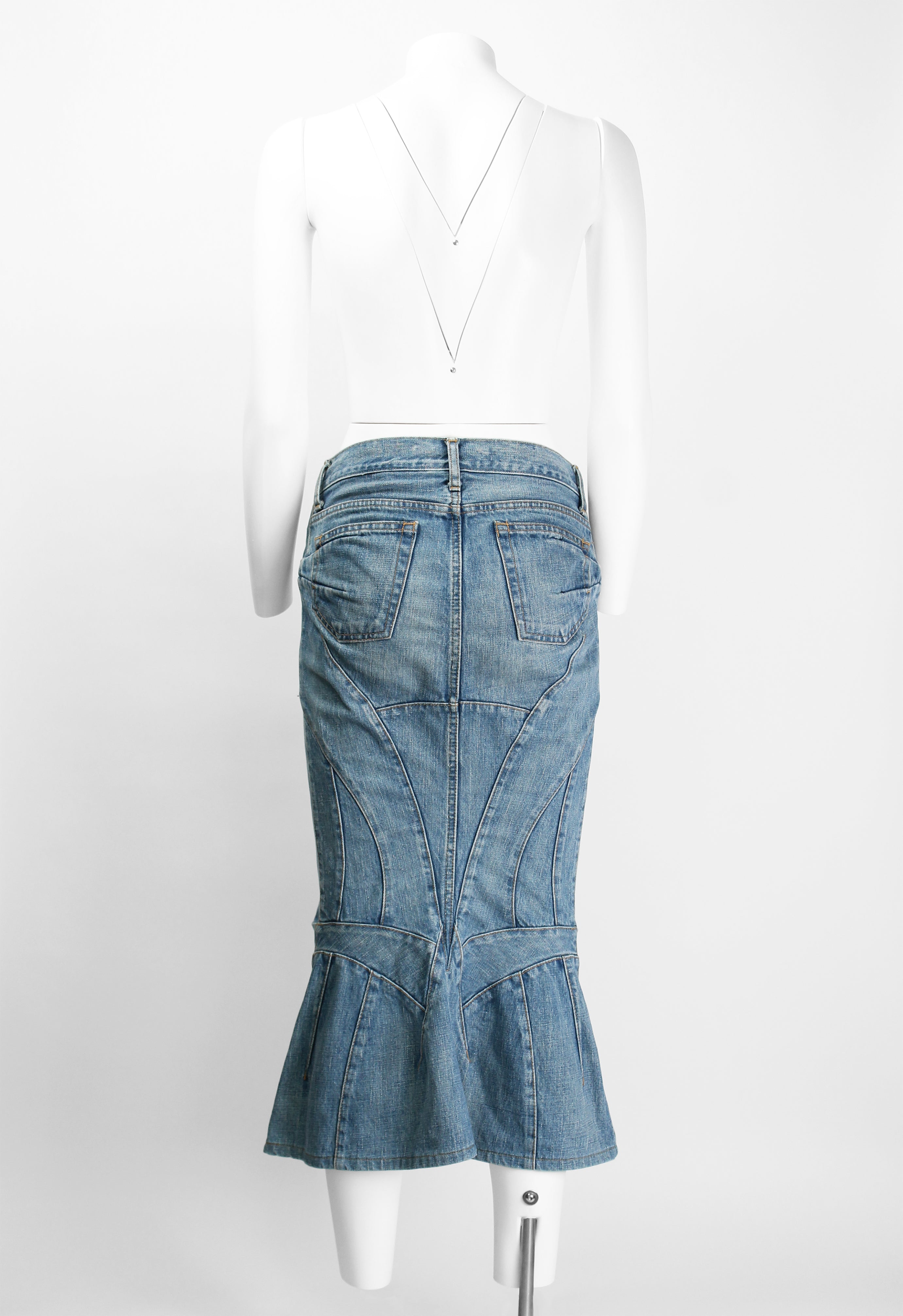JUNYA WATANABE FW 2004 DENIM MERMAID SKIRT – THE 543 JUNYA WATANABE FW 2004 DENIM MERMAID SKIRT – THE 543
