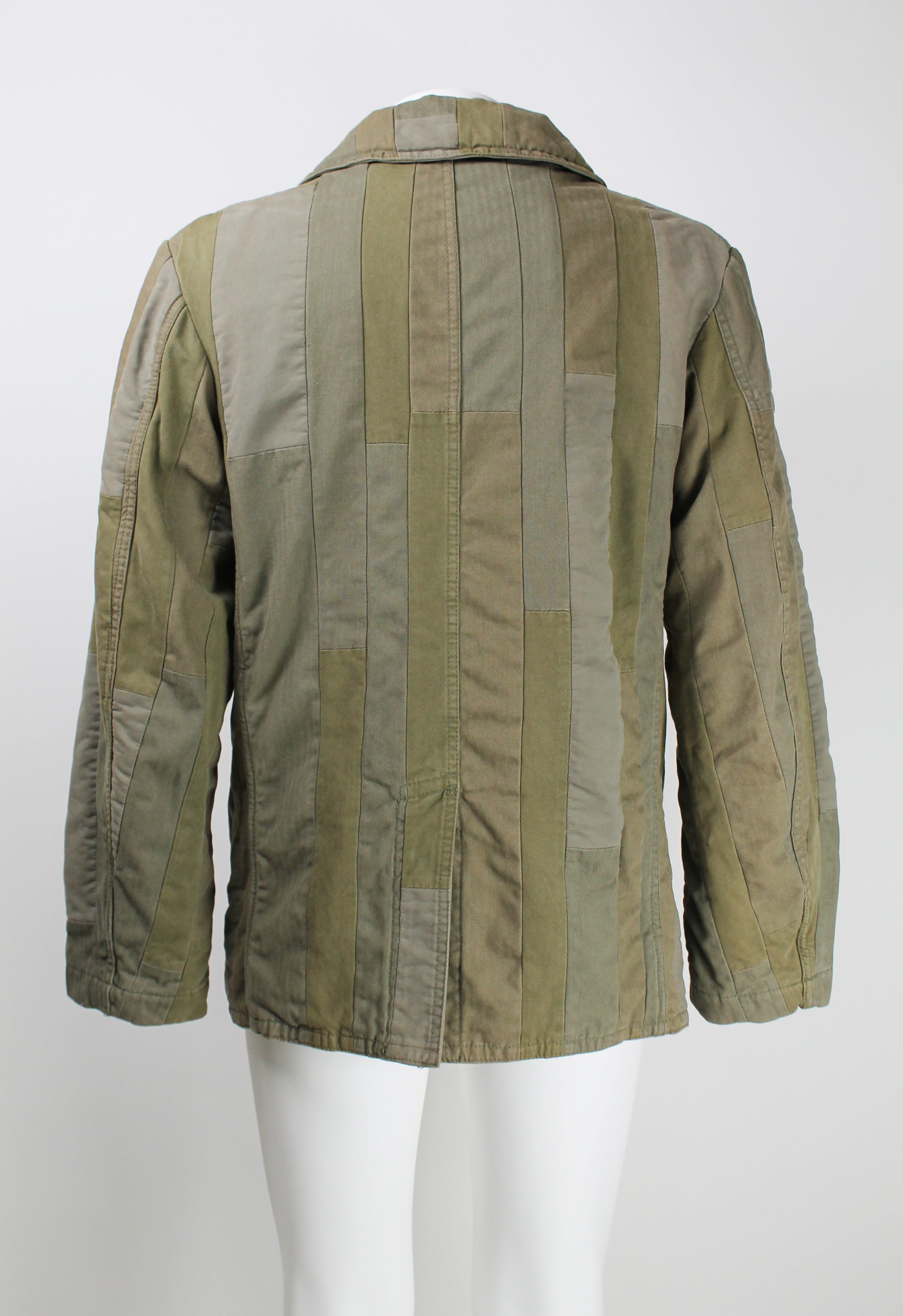 JUNYA WATANABE MAN FW 2006 TAXI DRIVER PATCHWORK PEA COAT
