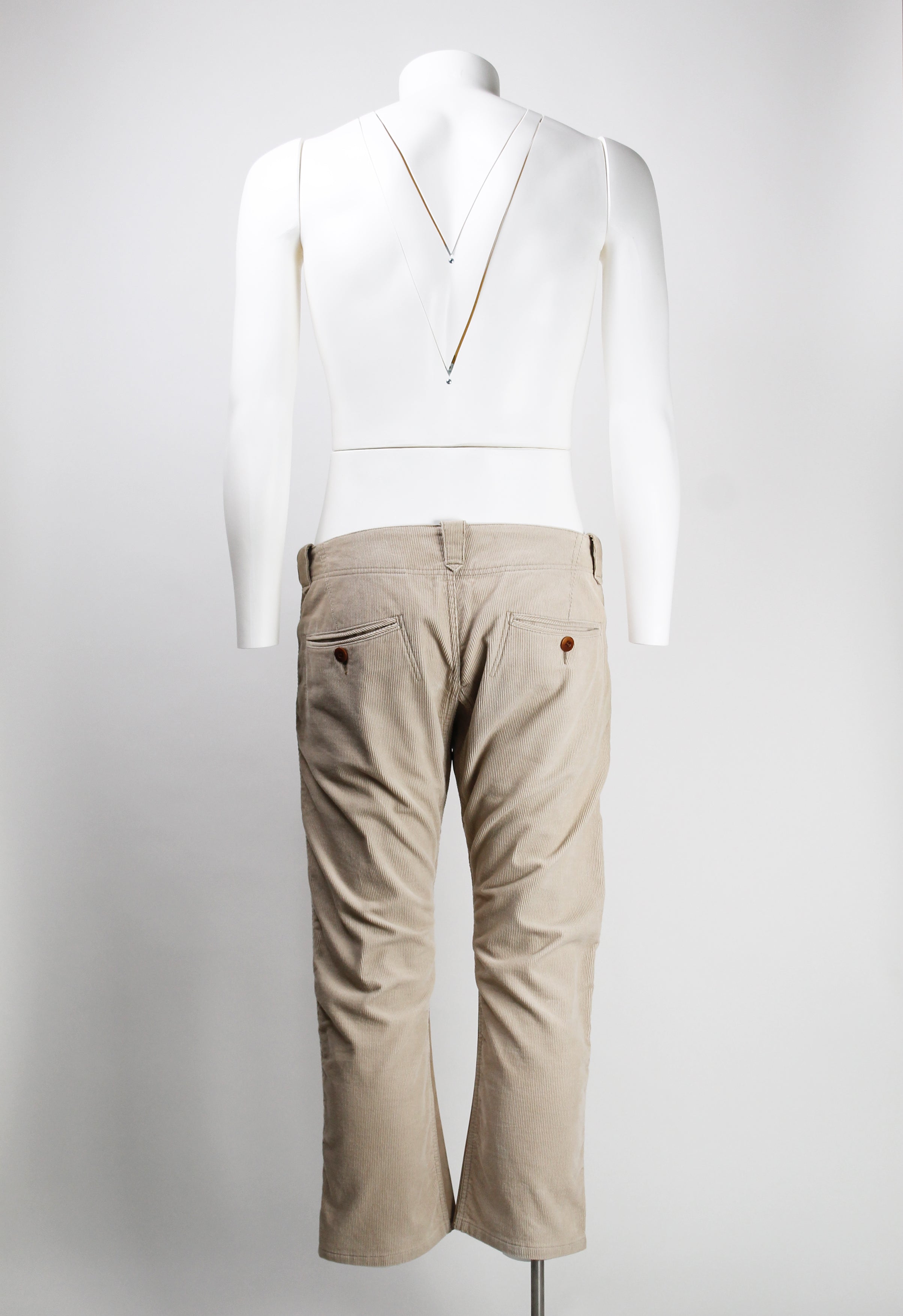 JUNYA WATANABE MAN FW 2011 WESTERN STYLE LEATHER AND CORDUROY TROUSERS