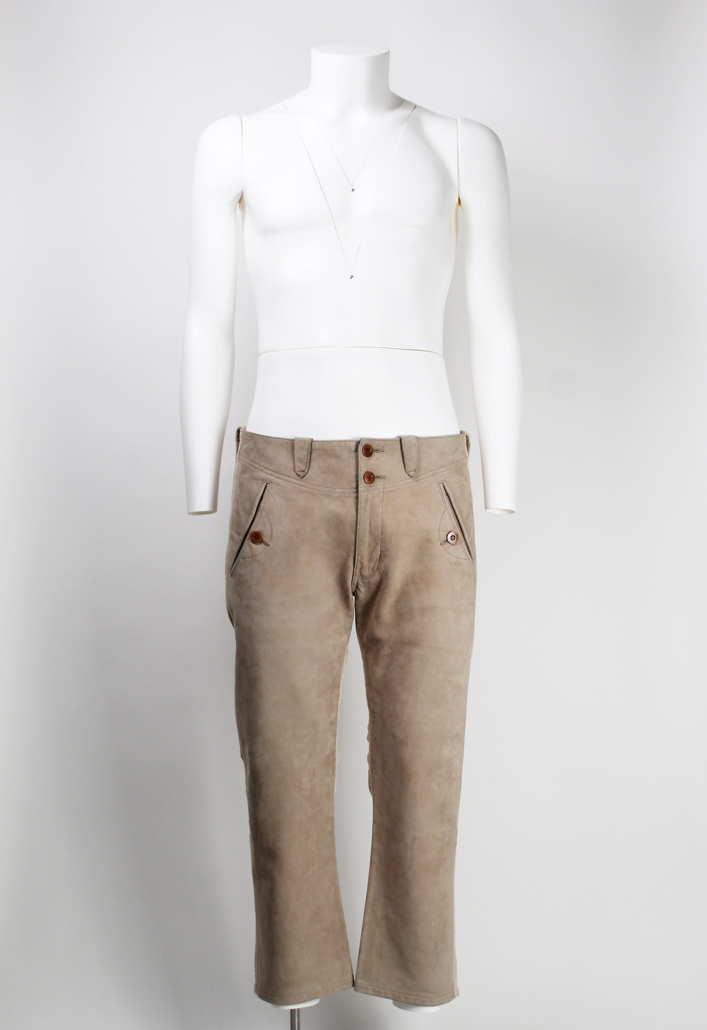 JUNYA WATANABE MAN FW 2011 WESTERN STYLE LEATHER AND CORDUROY TROUSERS