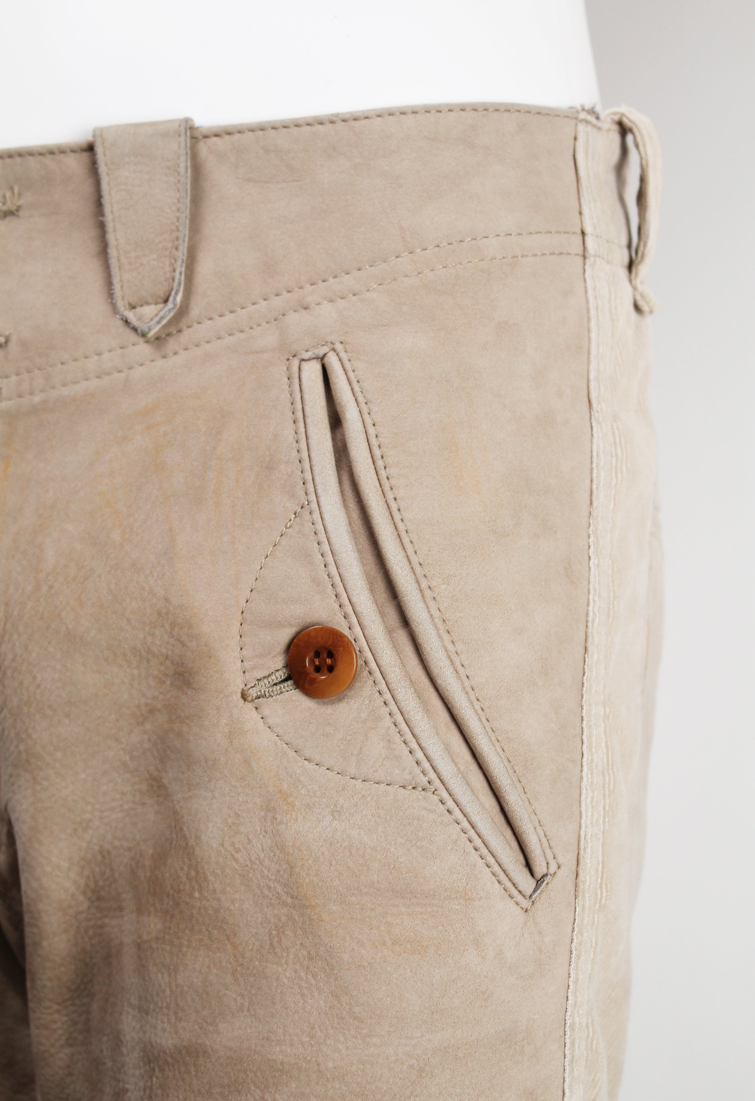 JUNYA WATANABE MAN FW 2011 WESTERN STYLE LEATHER AND CORDUROY TROUSERS