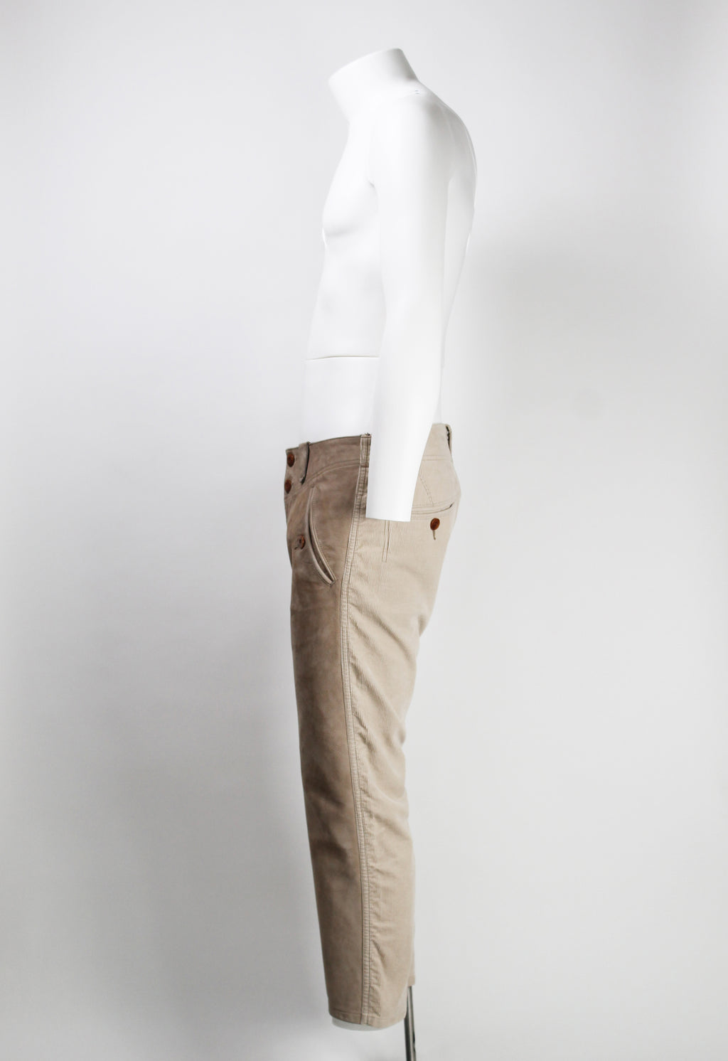 JUNYA WATANABE MAN FW 2011 WESTERN STYLE LEATHER AND CORDUROY TROUSERS