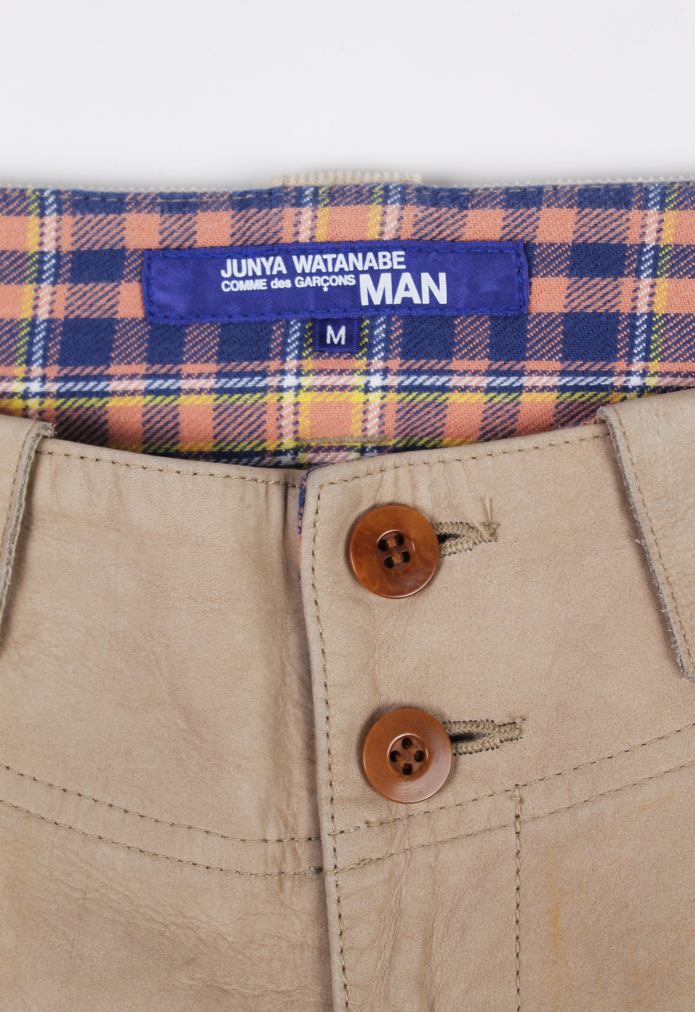 JUNYA WATANABE MAN FW 2011 WESTERN STYLE LEATHER AND CORDUROY TROUSERS