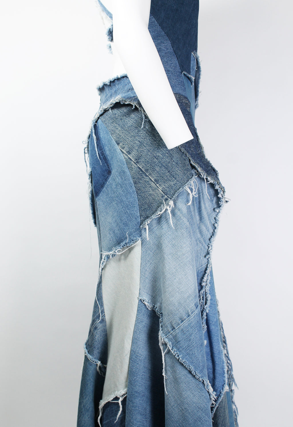 JUNYA WATANABE SS 2019 DENIM RECONSTRUCTED PATCHWORK DRESS
