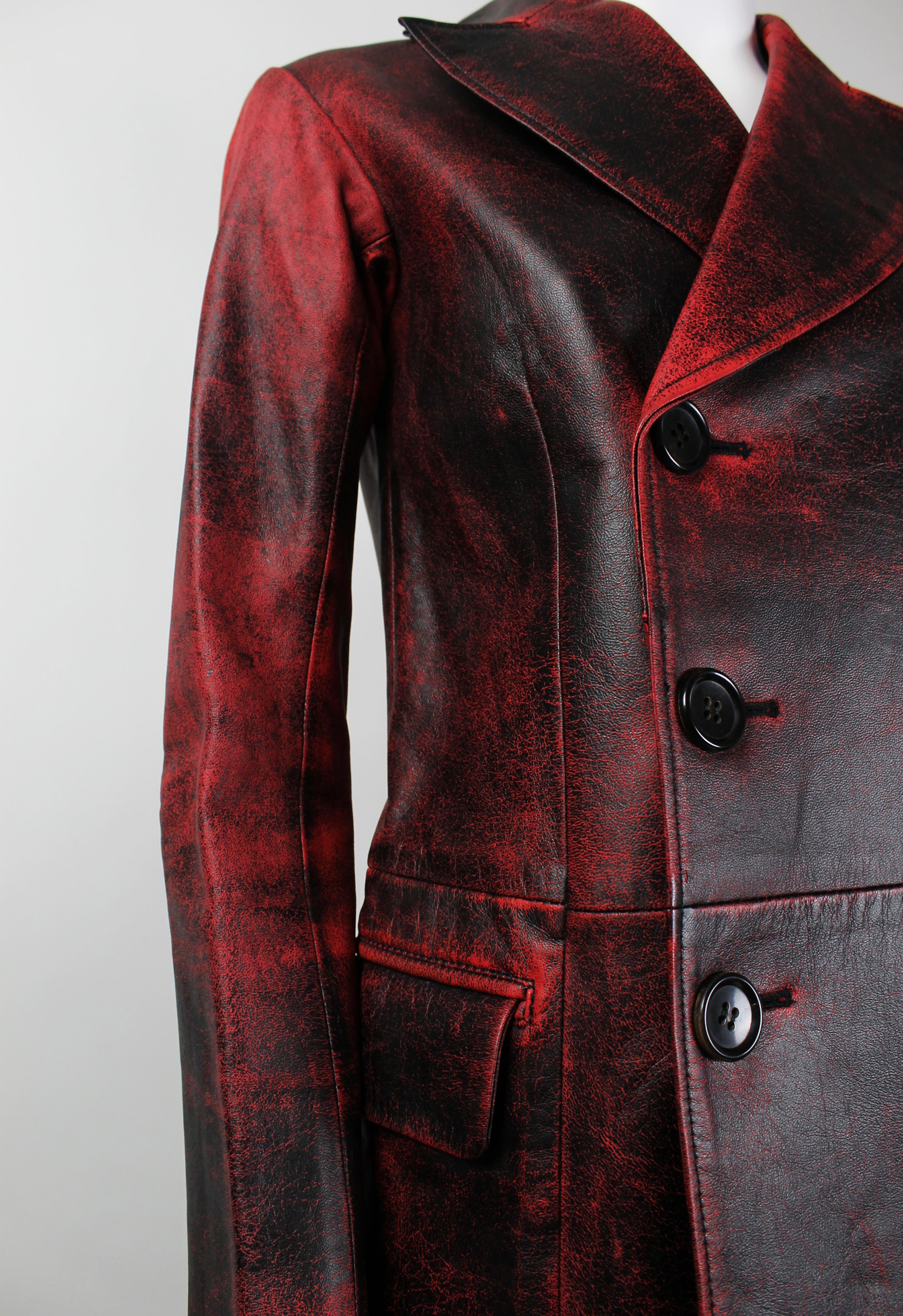 JUNYA WATANABE FW 1996 CRACKED LEATHER COAT – THE 543