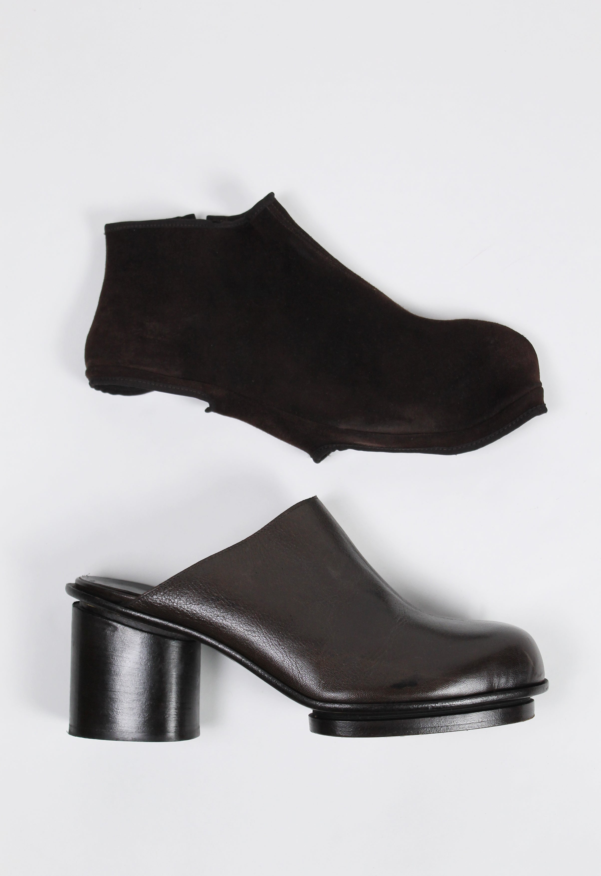 MAISON MARTIN MARGIELA FW 1999 MULES WITH ZIP COVER