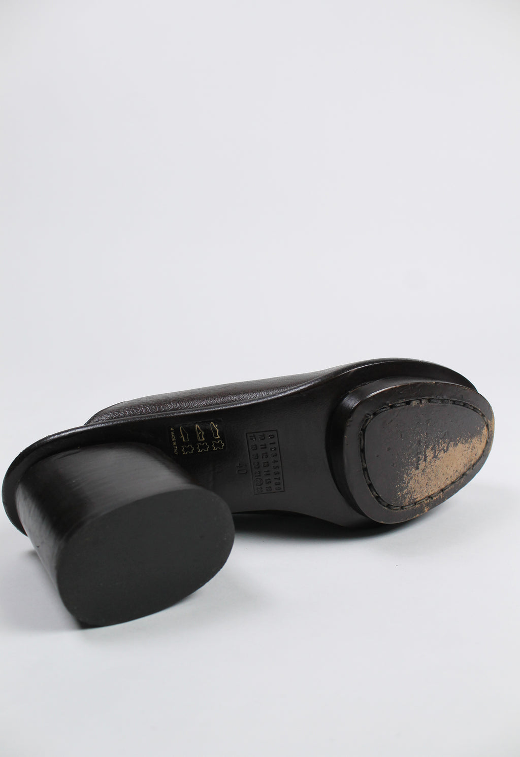 MAISON MARTIN MARGIELA FW 1999 MULES WITH ZIP COVER