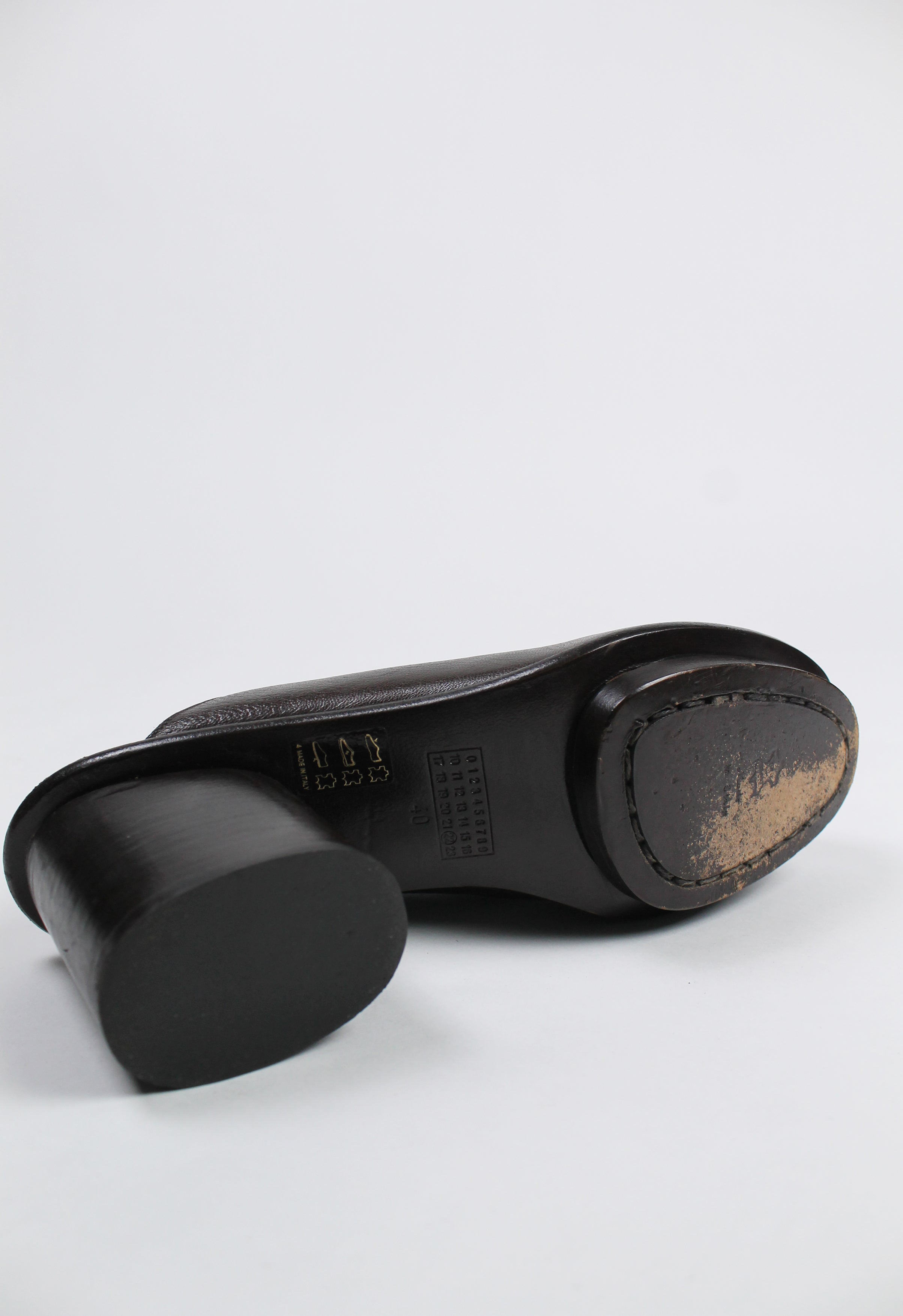 MAISON MARTIN MARGIELA FW 1999 MULES WITH ZIP COVER