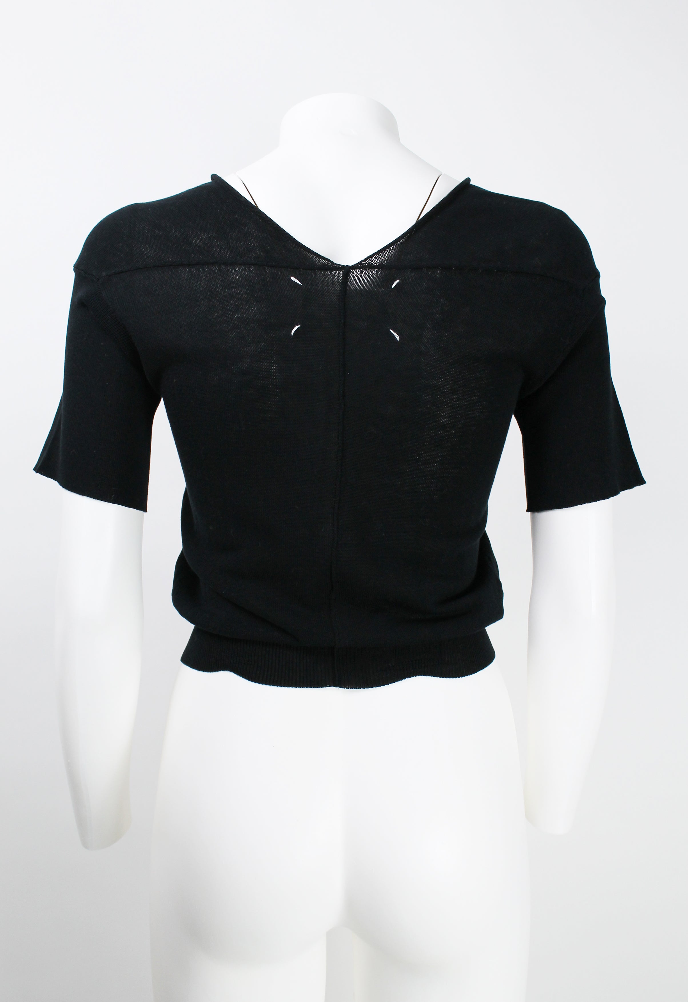 MAISON MARTIN MARGIELA SS 2004 RIBBED KNIT TOP