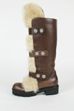 MARNI PRE-FALL 2010 FUR AND LEATHER TALL BOOTS