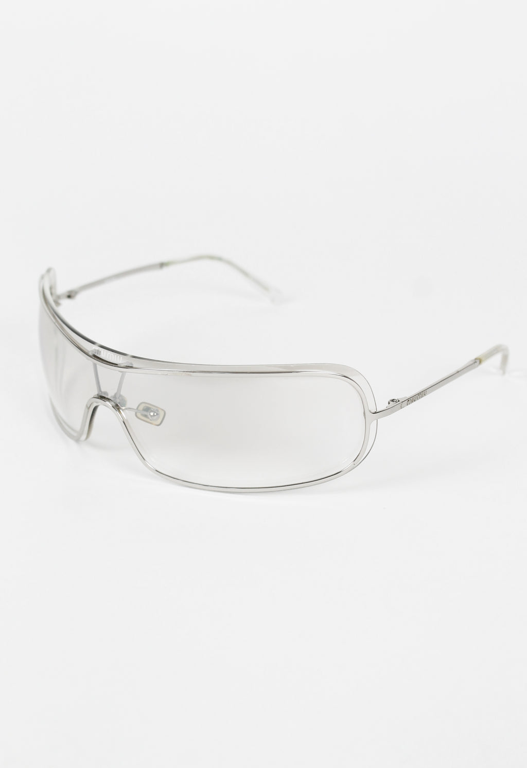 MIU MIU MENS FW 2002 CLEAR SHIELD SUNGLASSES