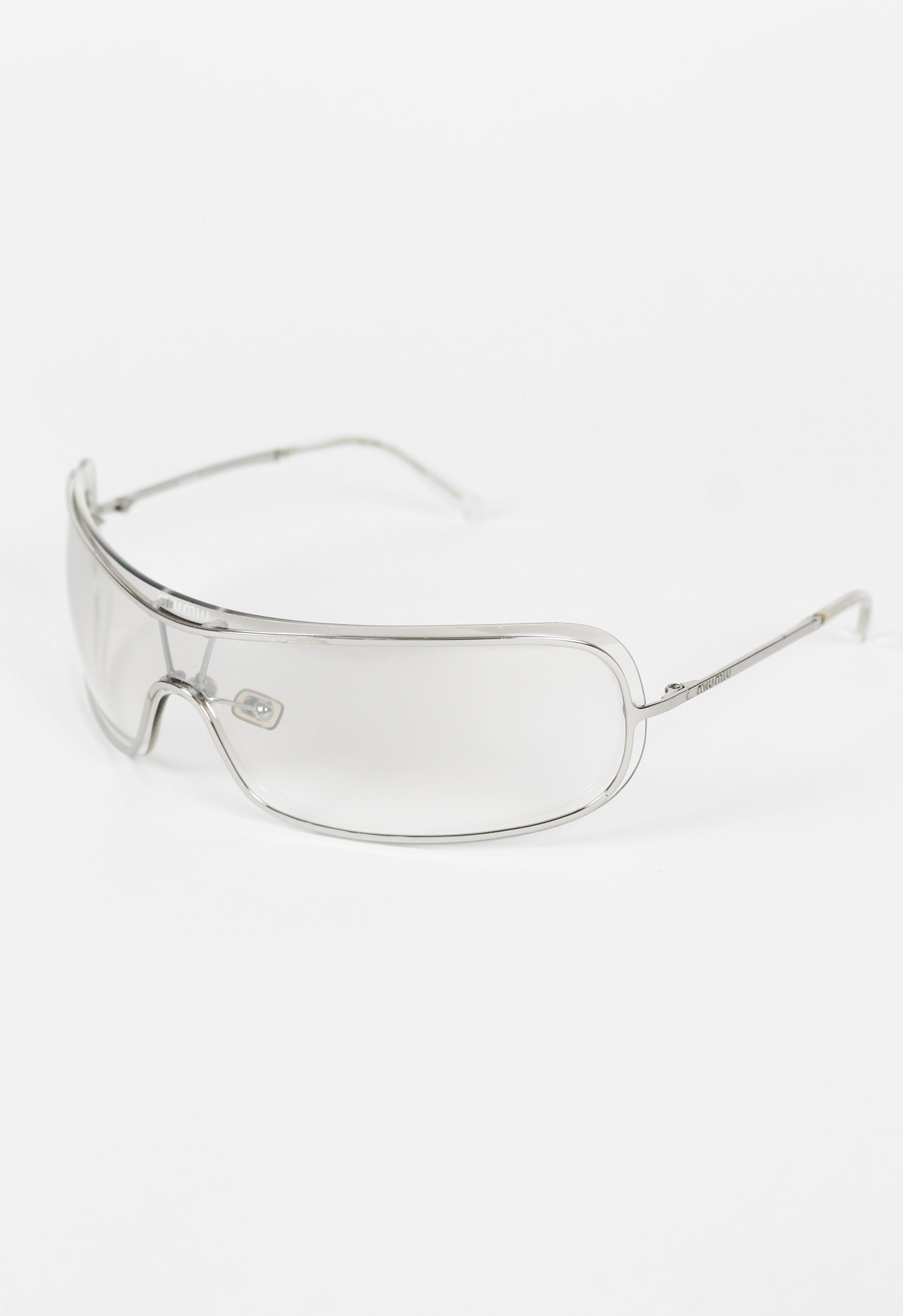 MIU MIU MENS FW 2002 CLEAR SHIELD SUNGLASSES