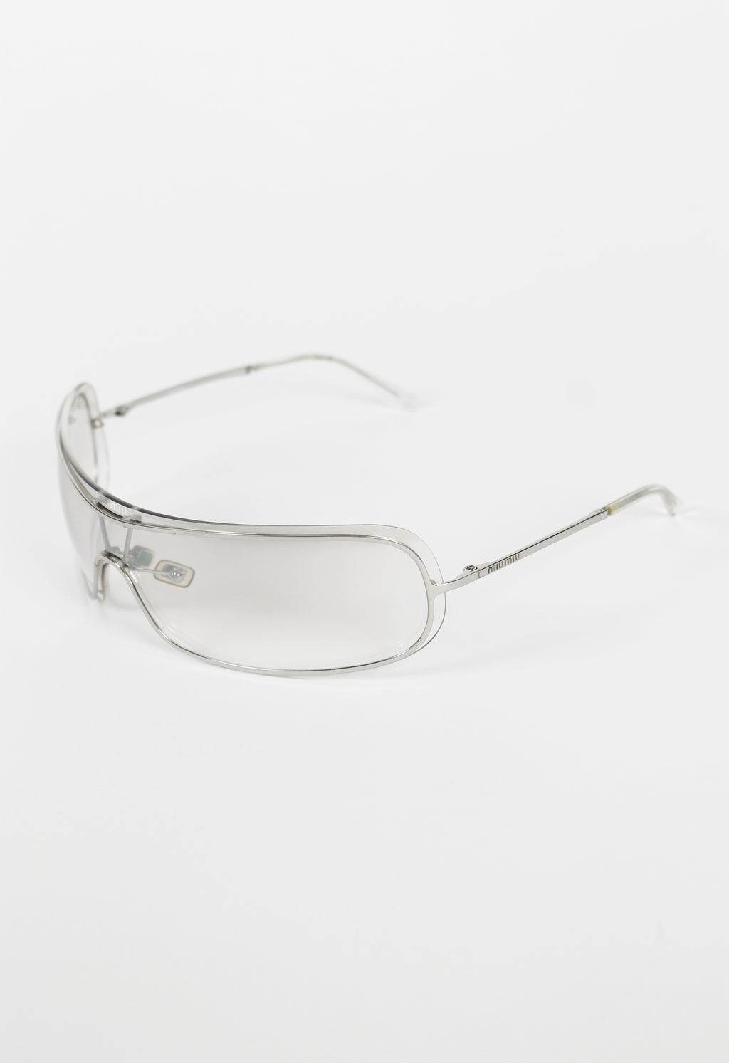 MIU MIU MENS FW 2002 CLEAR SHIELD SUNGLASSES