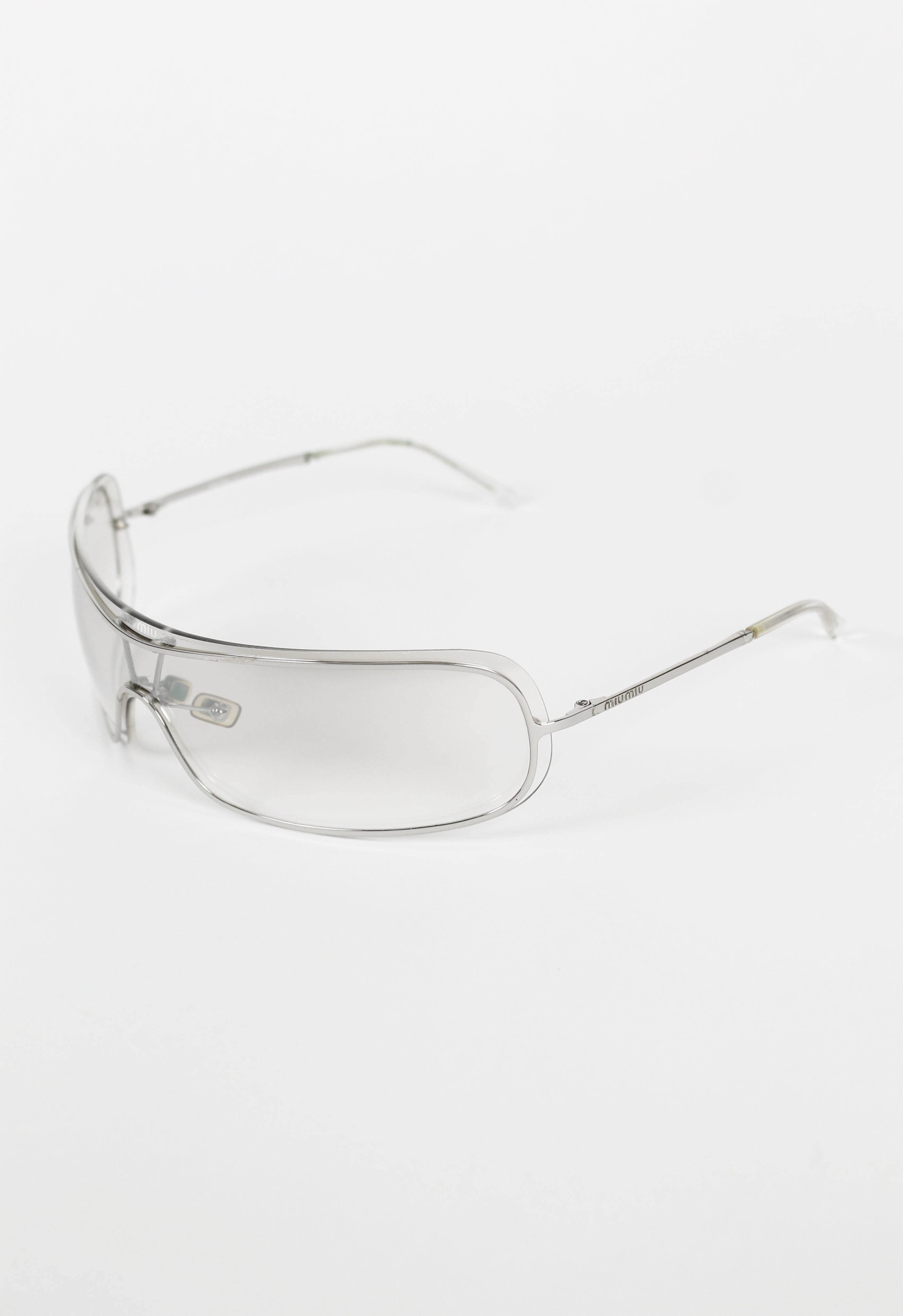 MIU MIU MENS FW 2002 CLEAR SHIELD SUNGLASSES