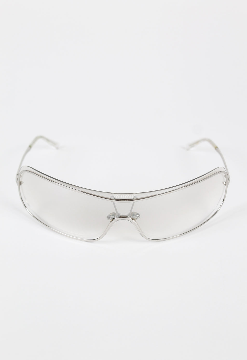 MIU MIU MENS FW 2002 CLEAR SHIELD SUNGLASSES