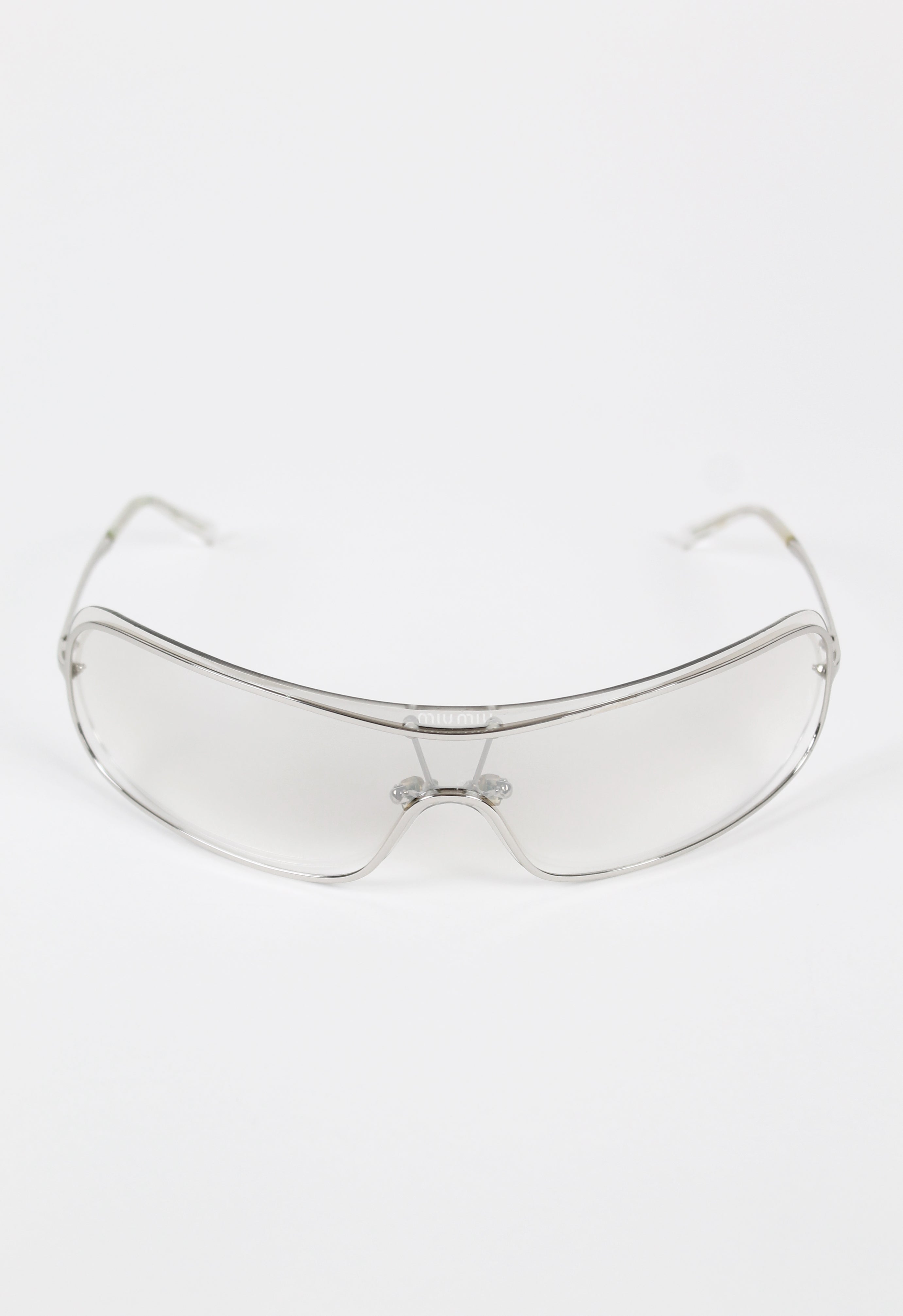 MIU MIU MENS FW 2002 CLEAR SHIELD SUNGLASSES