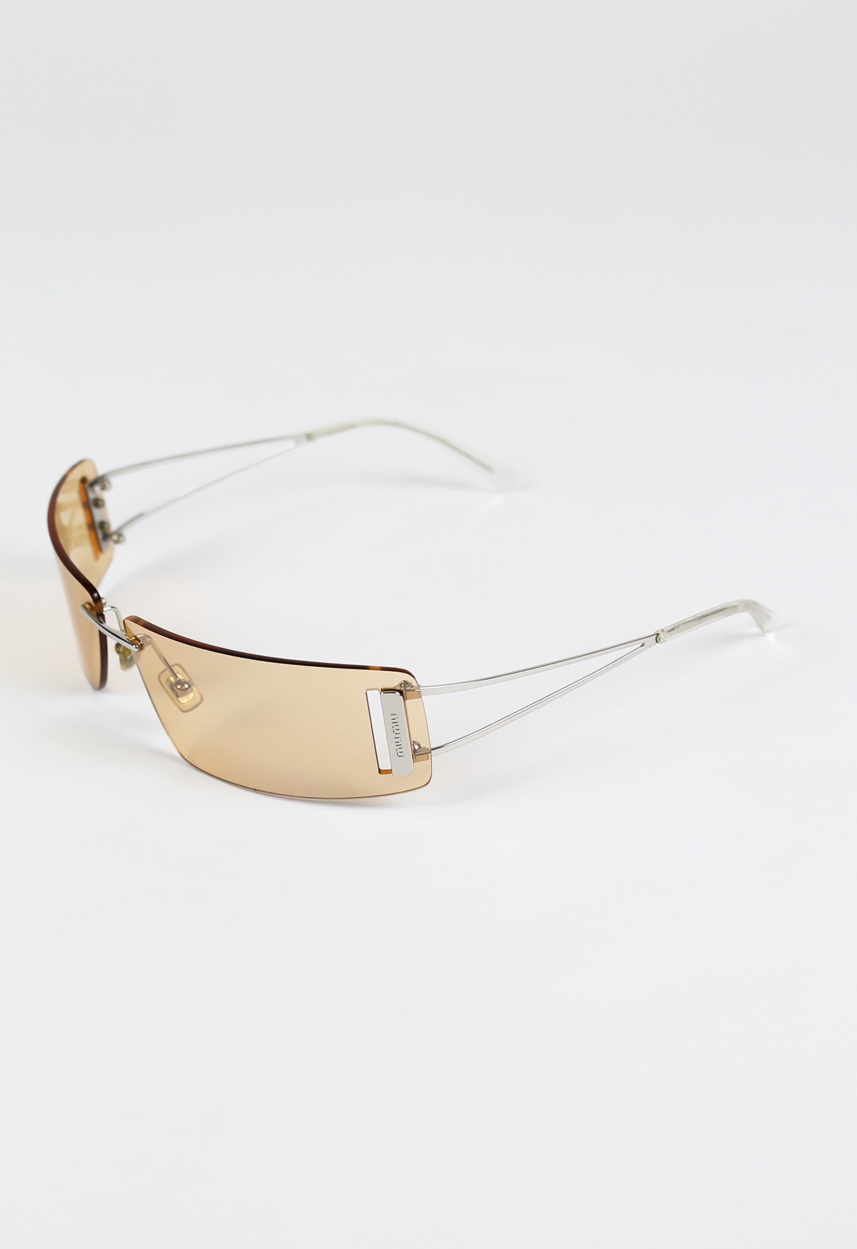 MIU MIU FW 2002 TINTED WRAPAROUND RECTANGULAR SUNGLASSES