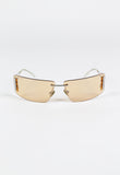 MIU MIU FW 2002 TINTED WRAPAROUND RECTANGULAR SUNGLASSES