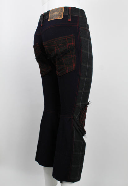 Christopher Nemeth 90's black pants red patch red stitch and white