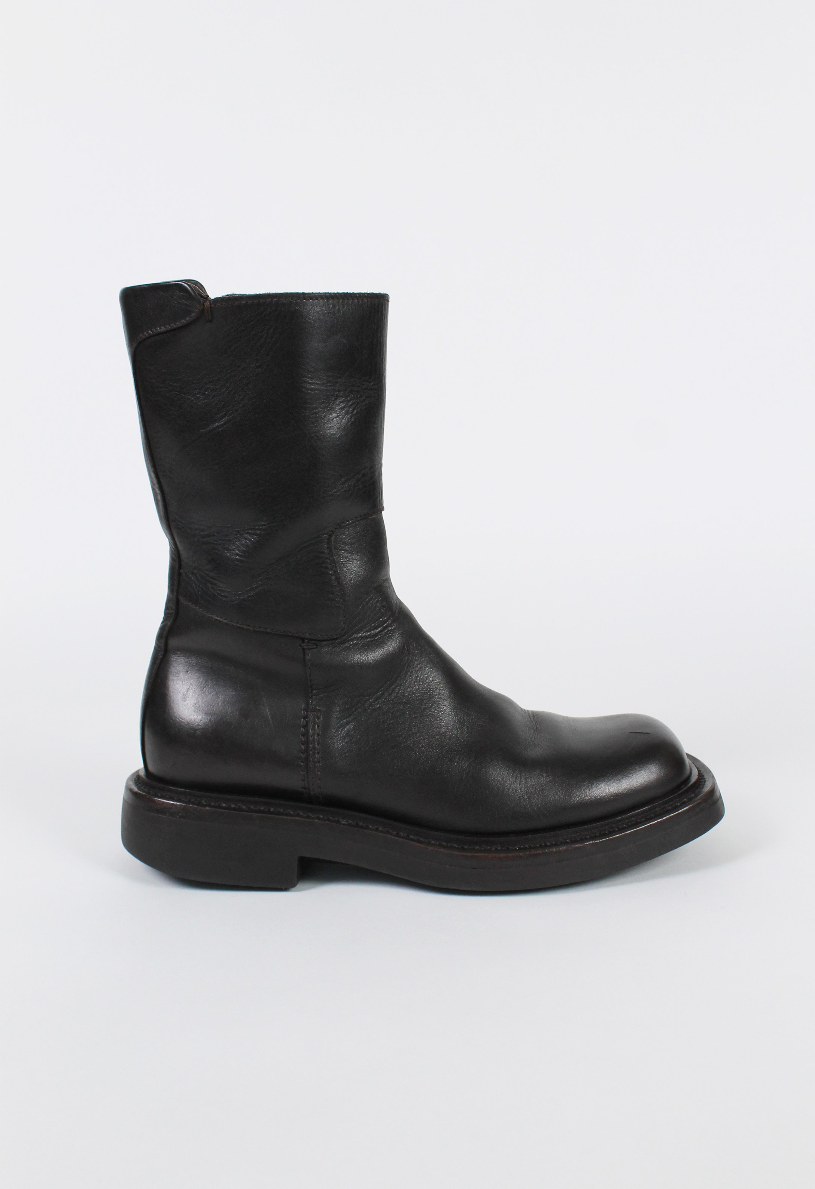 PRADA FW 1999 SQUARE TOE VELCRO BOOTS