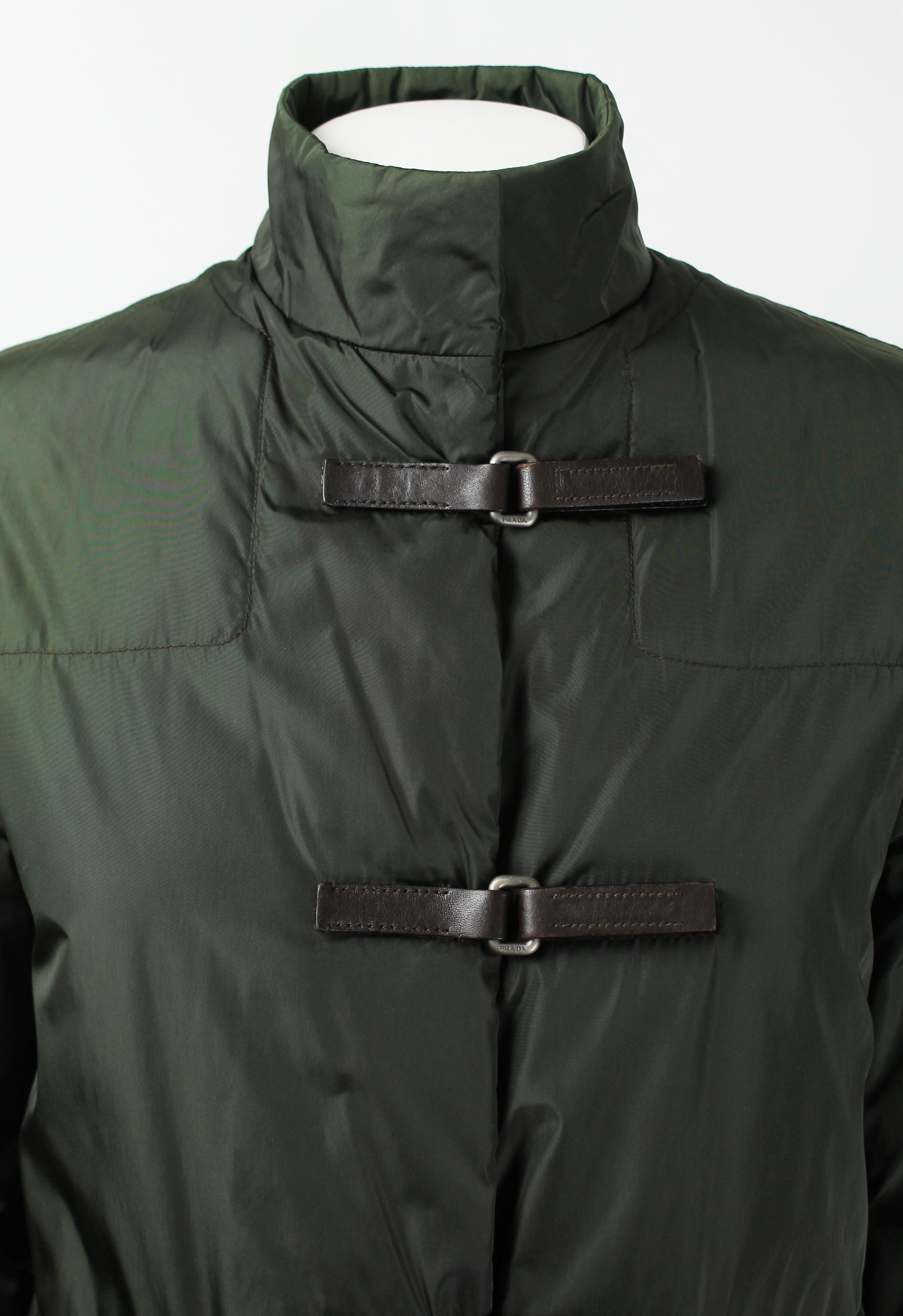 PRADA FW 1999 PADDED JACKET WITH LEATHER STRAPS