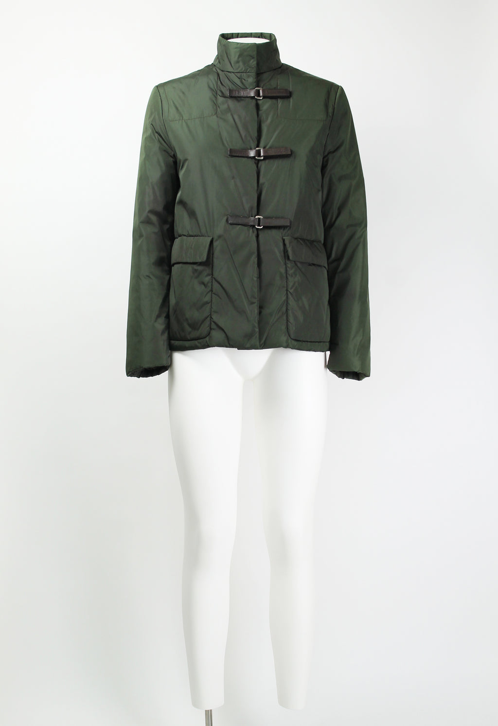 PRADA FW 1999 PADDED JACKET WITH LEATHER STRAPS