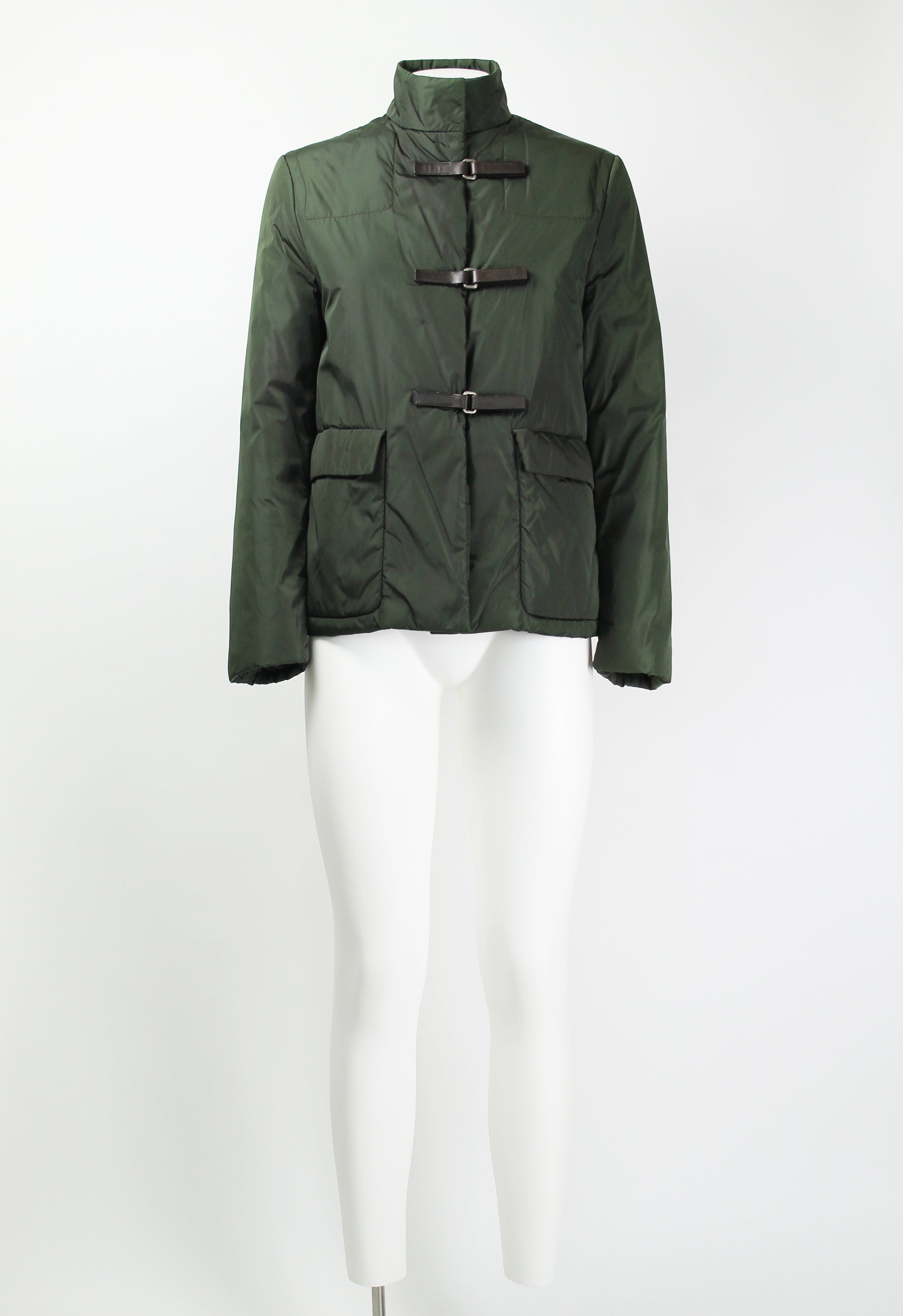 PRADA FW 1999 PADDED JACKET WITH LEATHER STRAPS