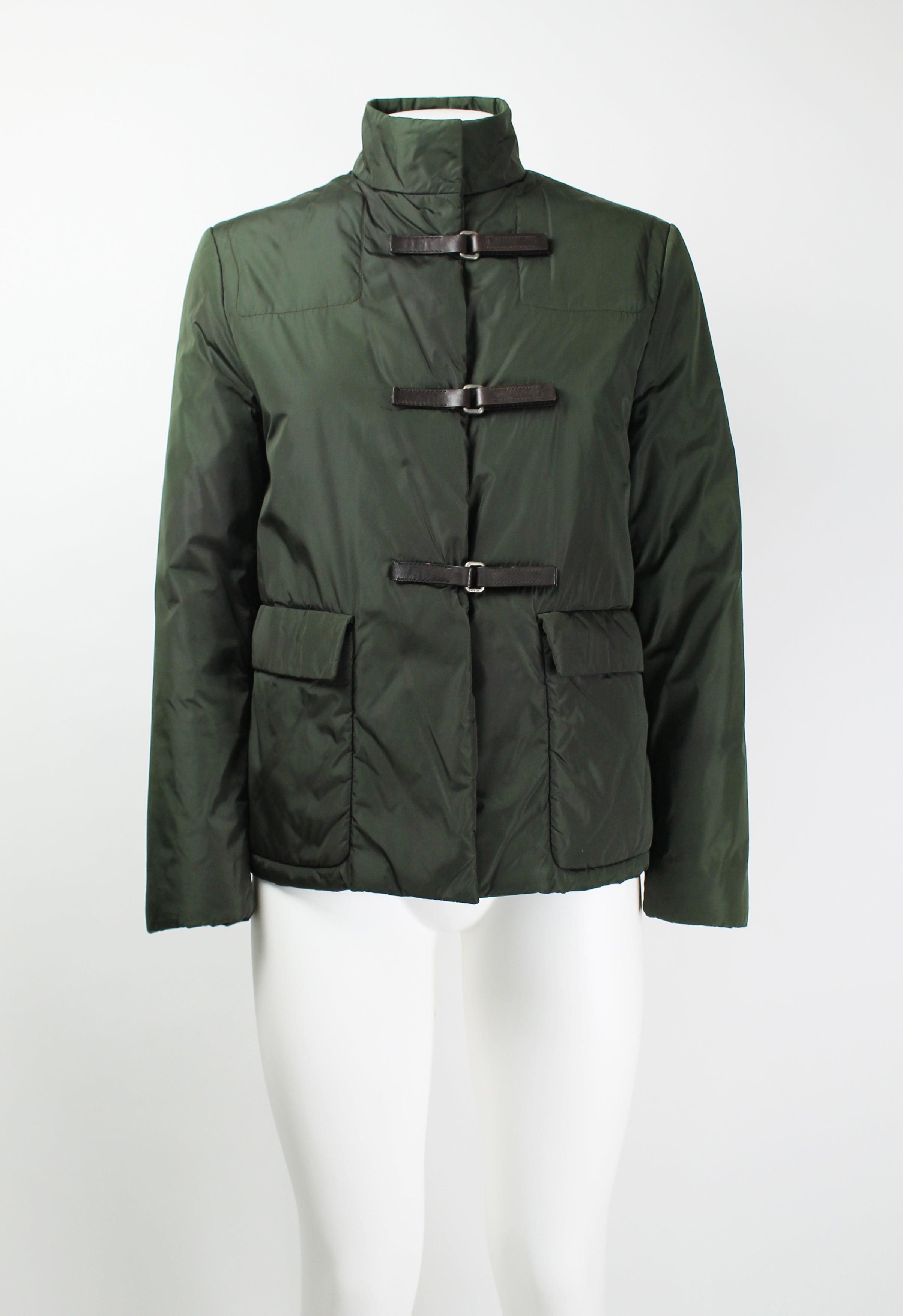 PRADA FW 1999 PADDED JACKET WITH LEATHER STRAPS